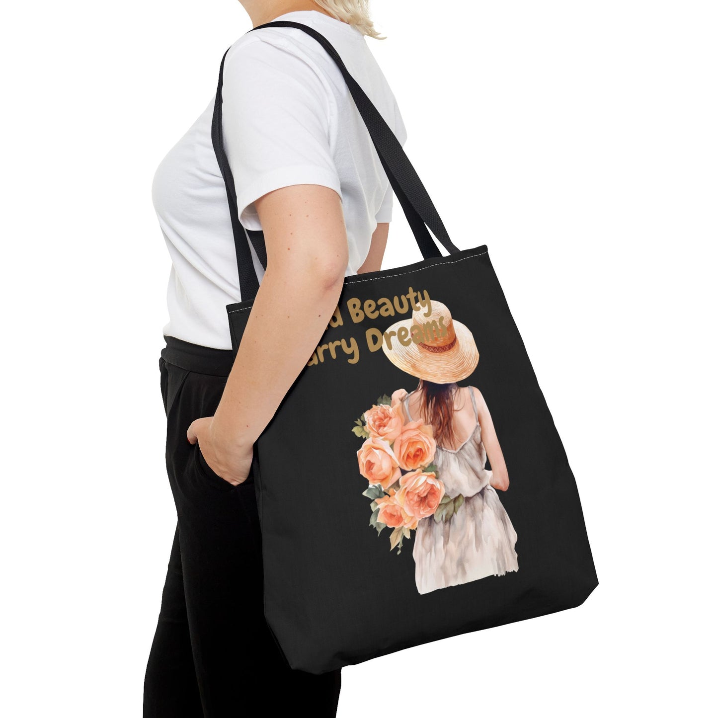 Chic Floral Tote Bag, Stylish Grocery Tote, Summer Accessory, Gift for Her, Beach Bag, Hold Beauty Carry Dreams
