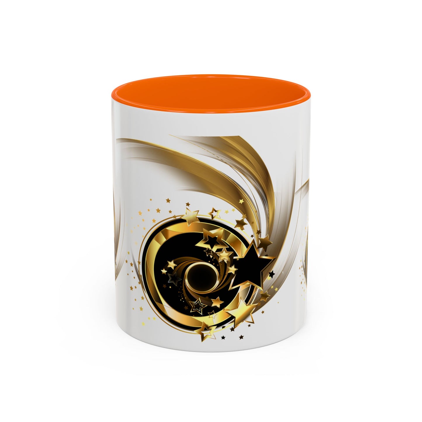 Elegant Gold Swirl Accent Coffee Mug - Perfect for Gifts, Home Decor, Office Use, Celebration, or Daily Rituals
