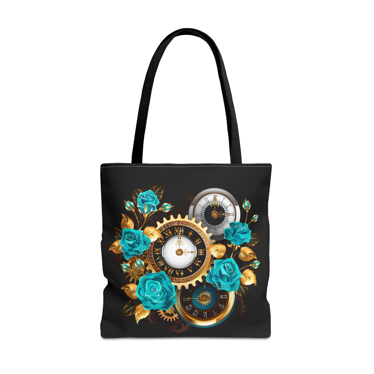 Steampunk Floral Tote Bag, Stylish Everyday Carryall, Gift for Her, Eco-Friendly Reusable Bag, Perfect for Shopping & Travel