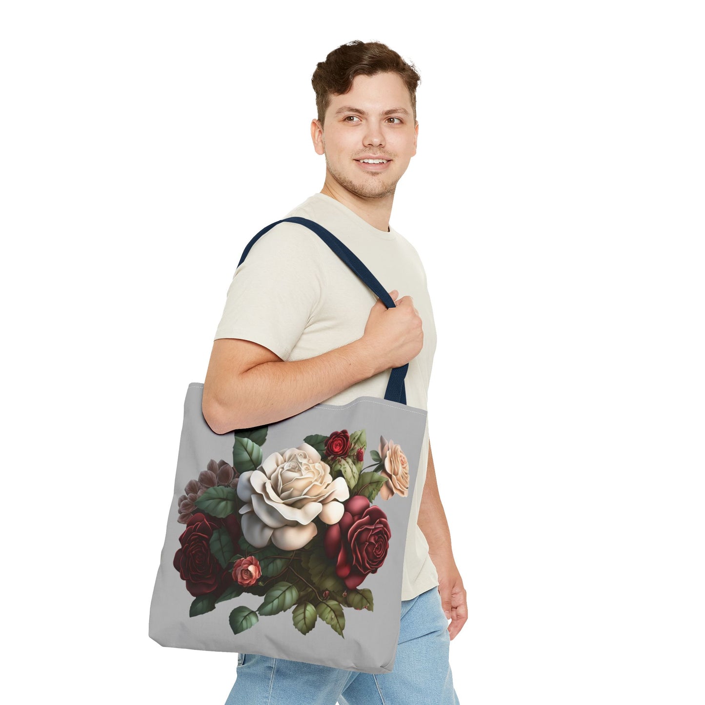 Floral Tote Bag - Elegant Design for Everyday Use, Shopping, Gifts, Mother’s Day, Eco-Friendly Bag