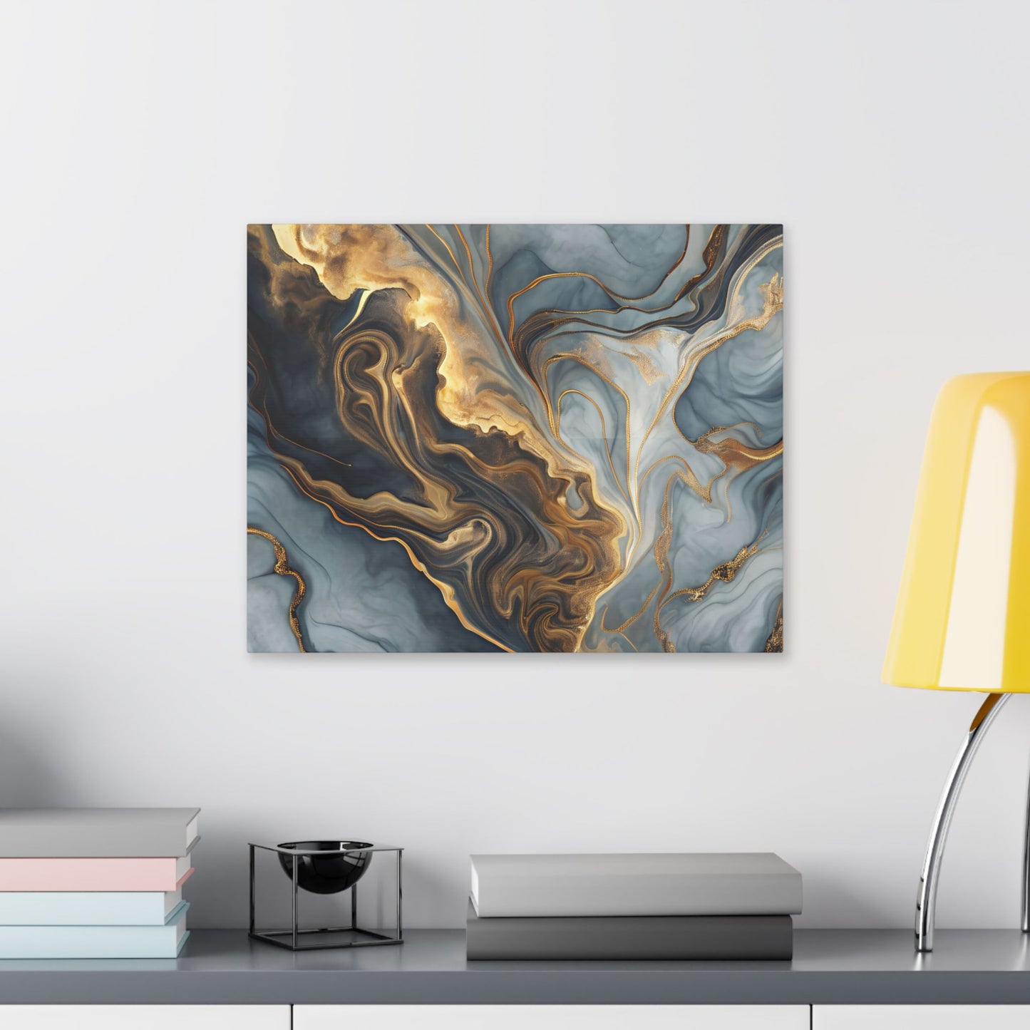 Elegant Marble Artwork, Stretched Canvas Wall Art, Modern Home Decor, Abstract Design, Art for Living Room, Gift for Art Lovers