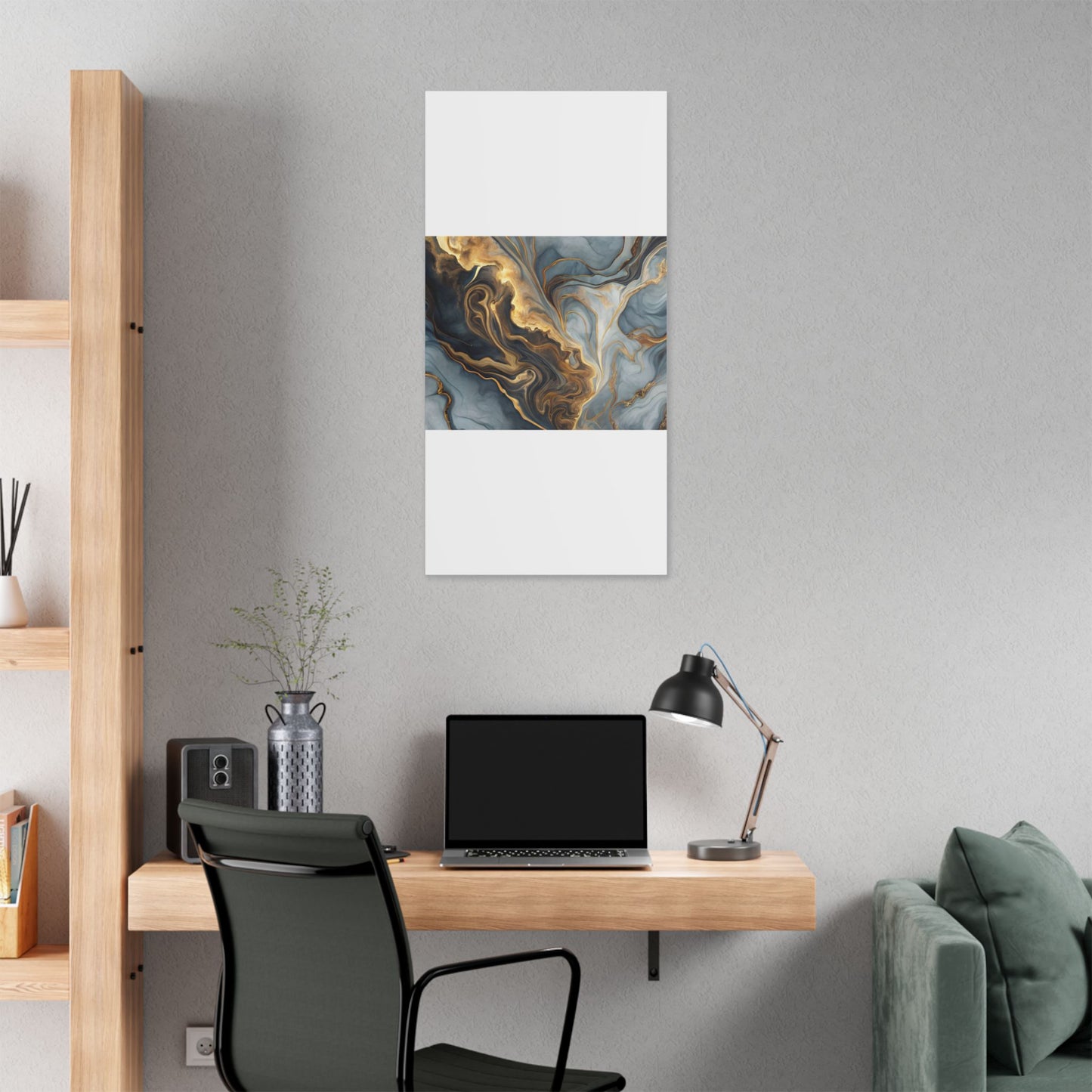 Elegant Marble Artwork, Stretched Canvas Wall Art, Modern Home Decor, Abstract Design, Art for Living Room, Gift for Art Lovers