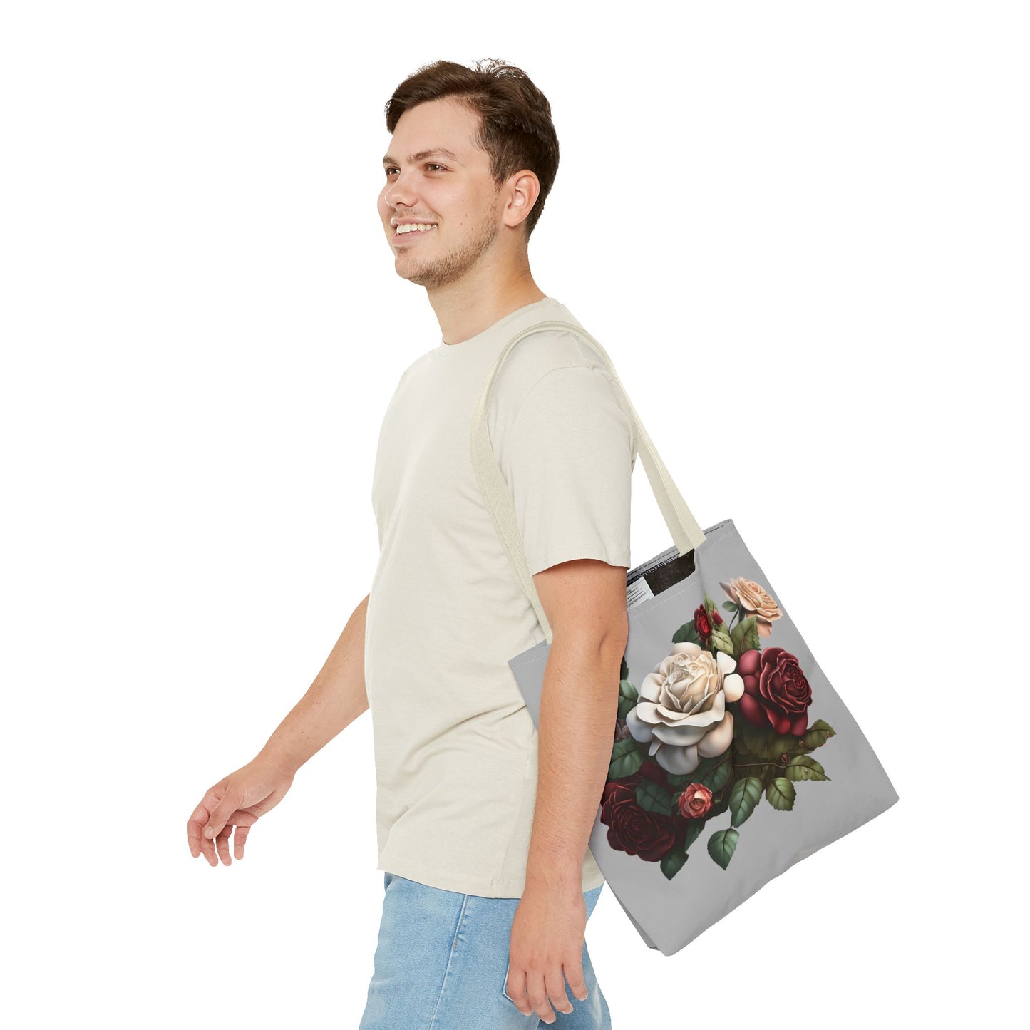 Floral Tote Bag - Elegant Design for Everyday Use, Shopping, Gifts, Mother’s Day, Eco-Friendly Bag
