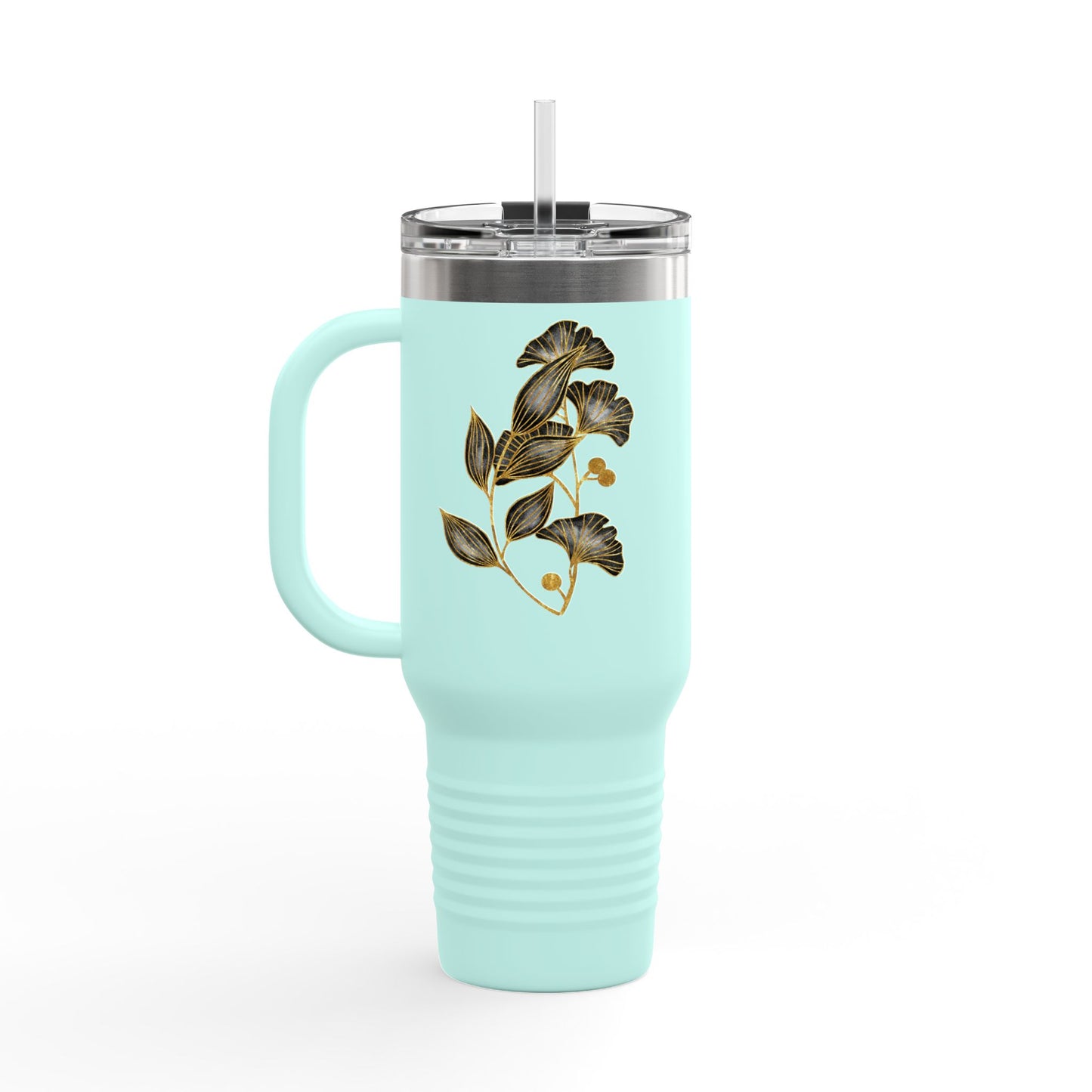 Stylish Insulated Travel Mug, 40oz - Perfect for Commutes, Road Trips, and Everyday Hydration, Gift for Coffee Lovers, Floral Design