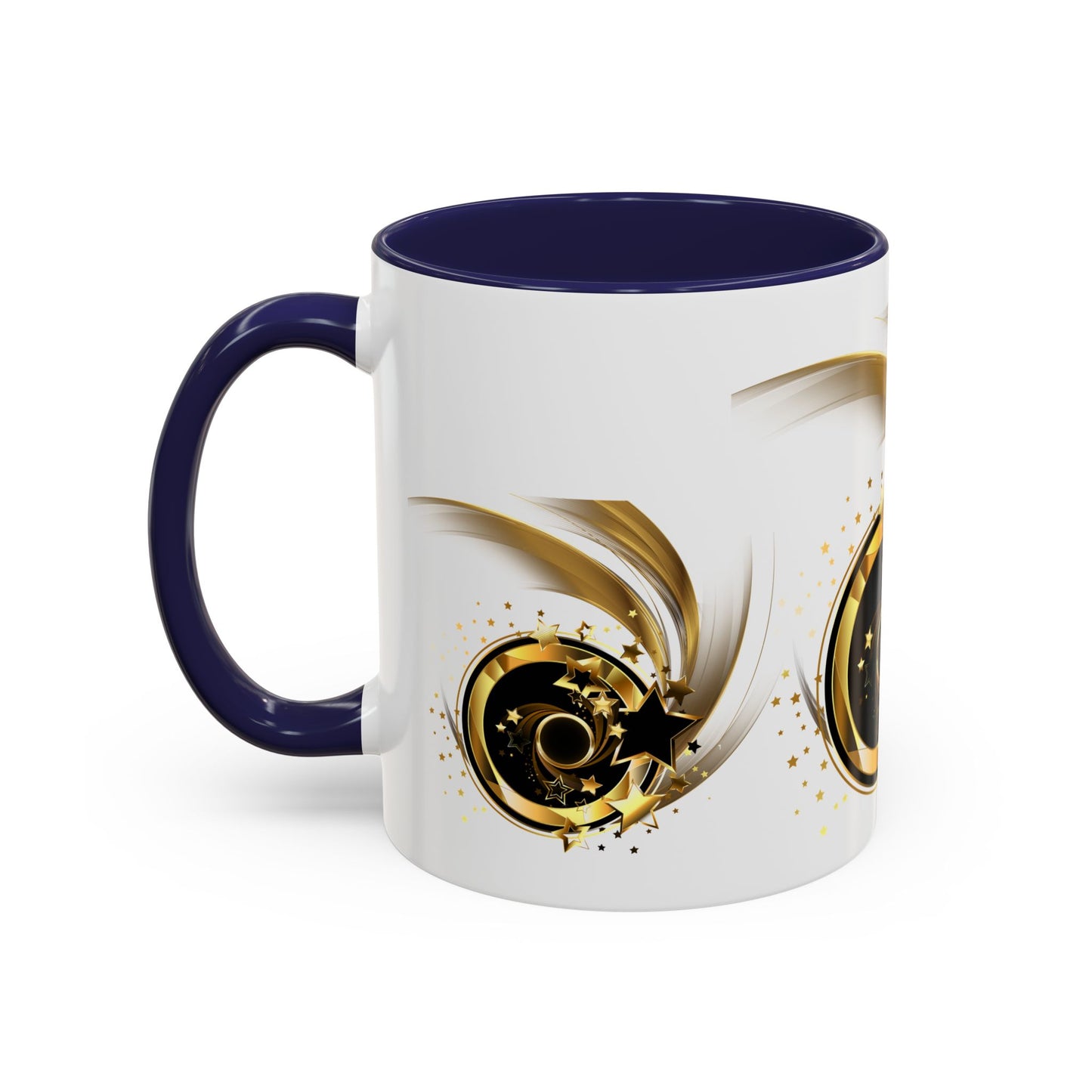 Elegant Gold Swirl Accent Coffee Mug - Perfect for Gifts, Home Decor, Office Use, Celebration, or Daily Rituals