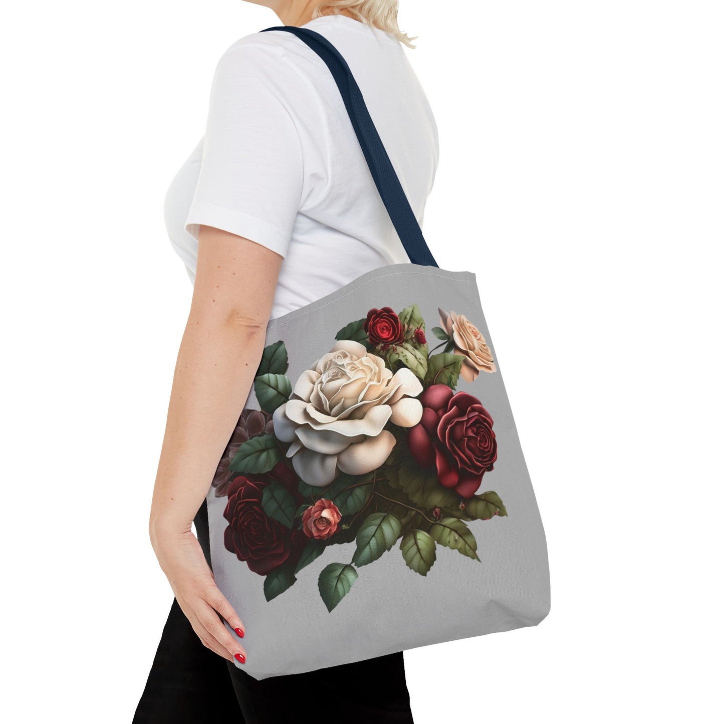 Floral Tote Bag - Elegant Design for Everyday Use, Shopping, Gifts, Mother’s Day, Eco-Friendly Bag