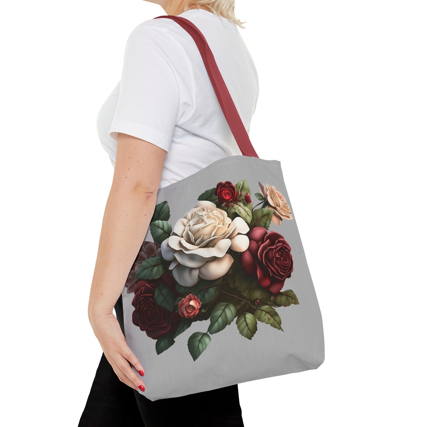 Floral Tote Bag - Elegant Design for Everyday Use, Shopping, Gifts, Mother’s Day, Eco-Friendly Bag