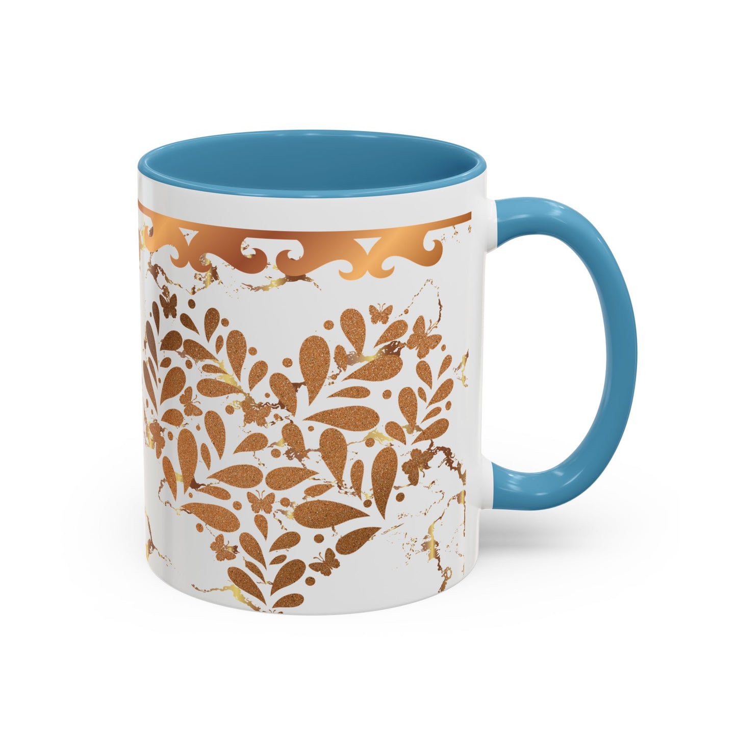 Elegant Floral Coffee Mug with Black Trim | Perfect for Home, Office, Gift Giving, Special Occasions, and Coffee Lovers