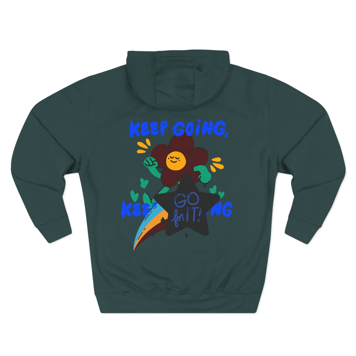 Motivational Three-Panel Fleece Hoodie | Positive Vibes, Gifts for Students, Encouragement Apparel, Casual Wear, Inspirational Hooded [...]