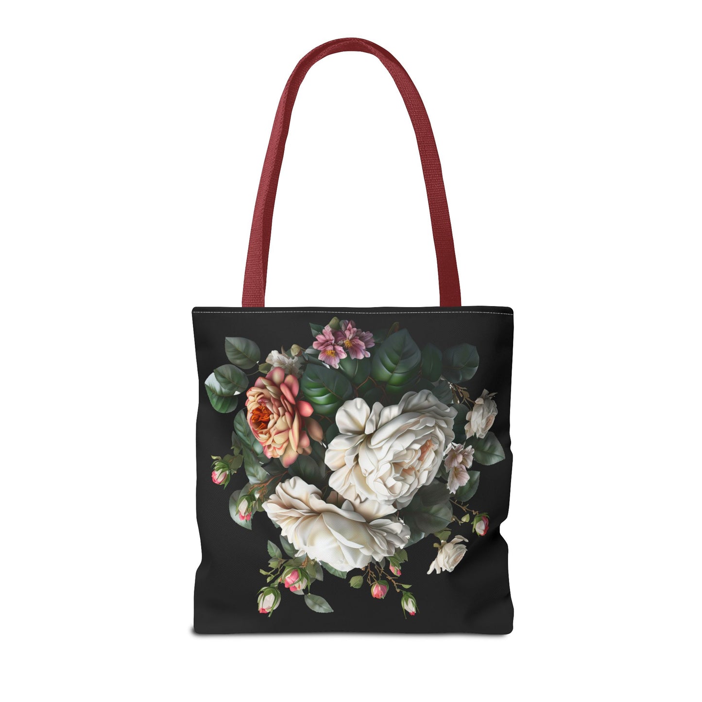 Floral Tote Bag, Stylish Reusable Shopping Bag, Black Floral Print, Perfect Gift for Her, Eco-friendly Accessory, Everyday Use