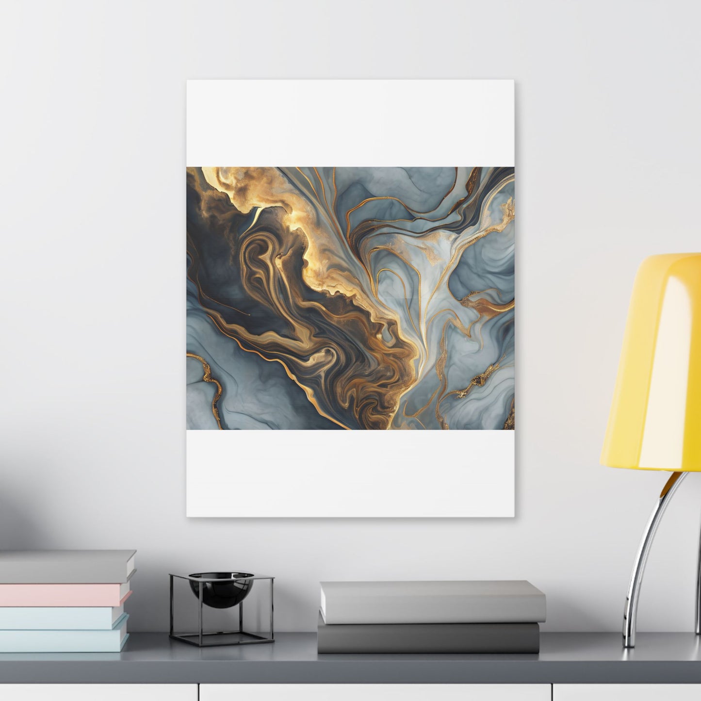 Elegant Marble Artwork, Stretched Canvas Wall Art, Modern Home Decor, Abstract Design, Art for Living Room, Gift for Art Lovers