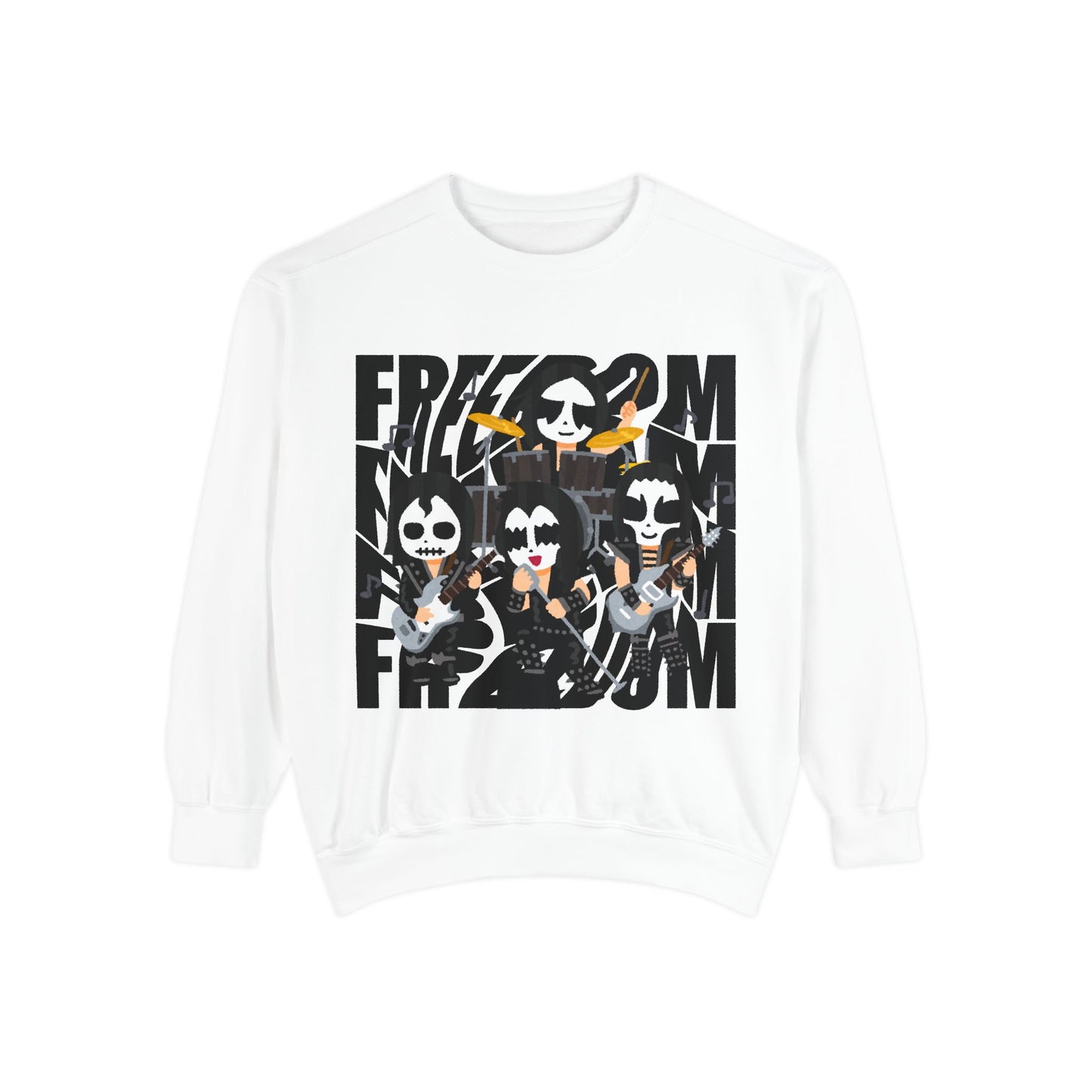 Freedom and Deep Thoughts Unisex Sweatshirt, Rock Music Apparel, Gift for Music Lovers, Cozy Layer for All Seasons, Statement Fashion Piece