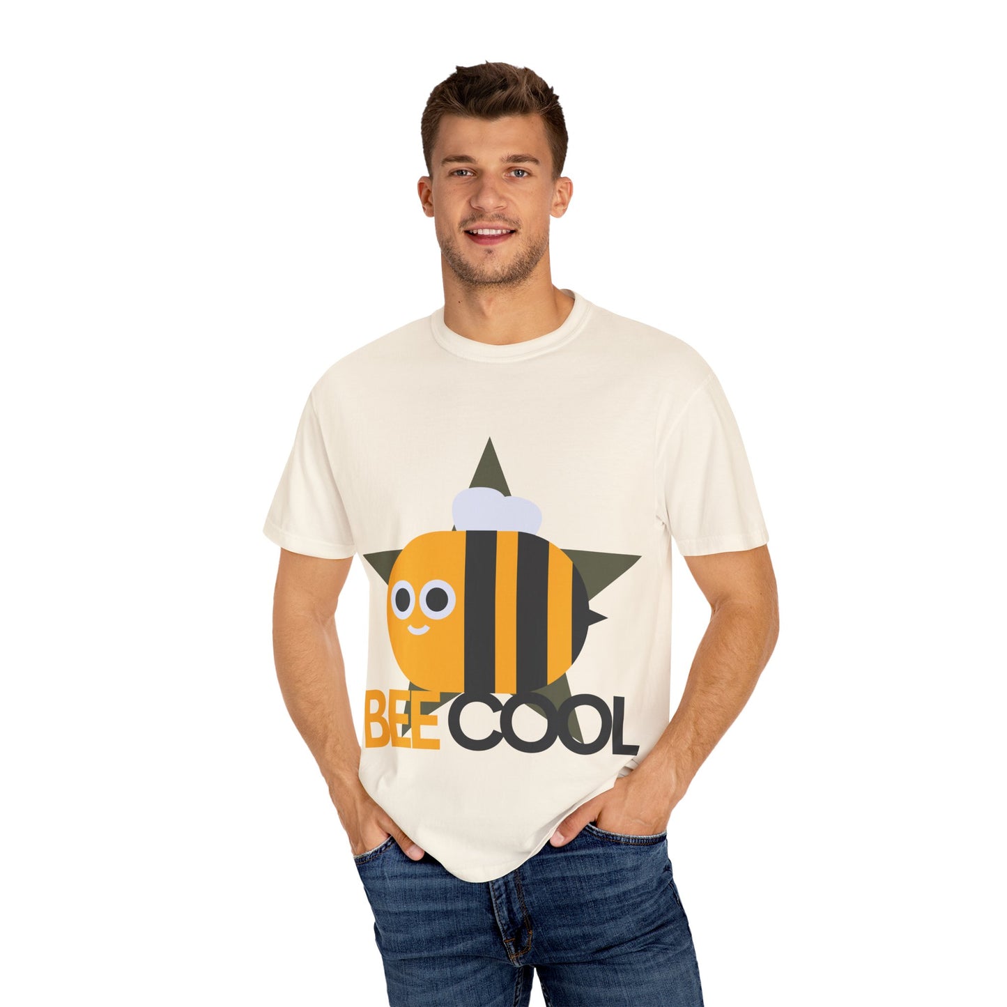 Fun Unisex Garment-Dyed T-shirt with 'BE COOL' Bee Design - Surfing Inspired Tee, Summer Wear, Gift for Beach Lovers, Casual Wear, [...]
