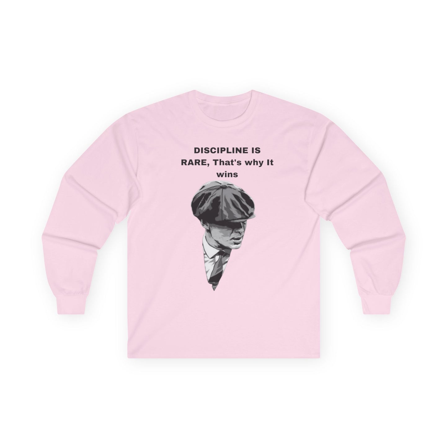 Inspirational Long Sleeve Tee - Discipline is Rare, Motivation Shirt, Gift for Students, Trendy Graphic Tee, Unisex Casual Wear