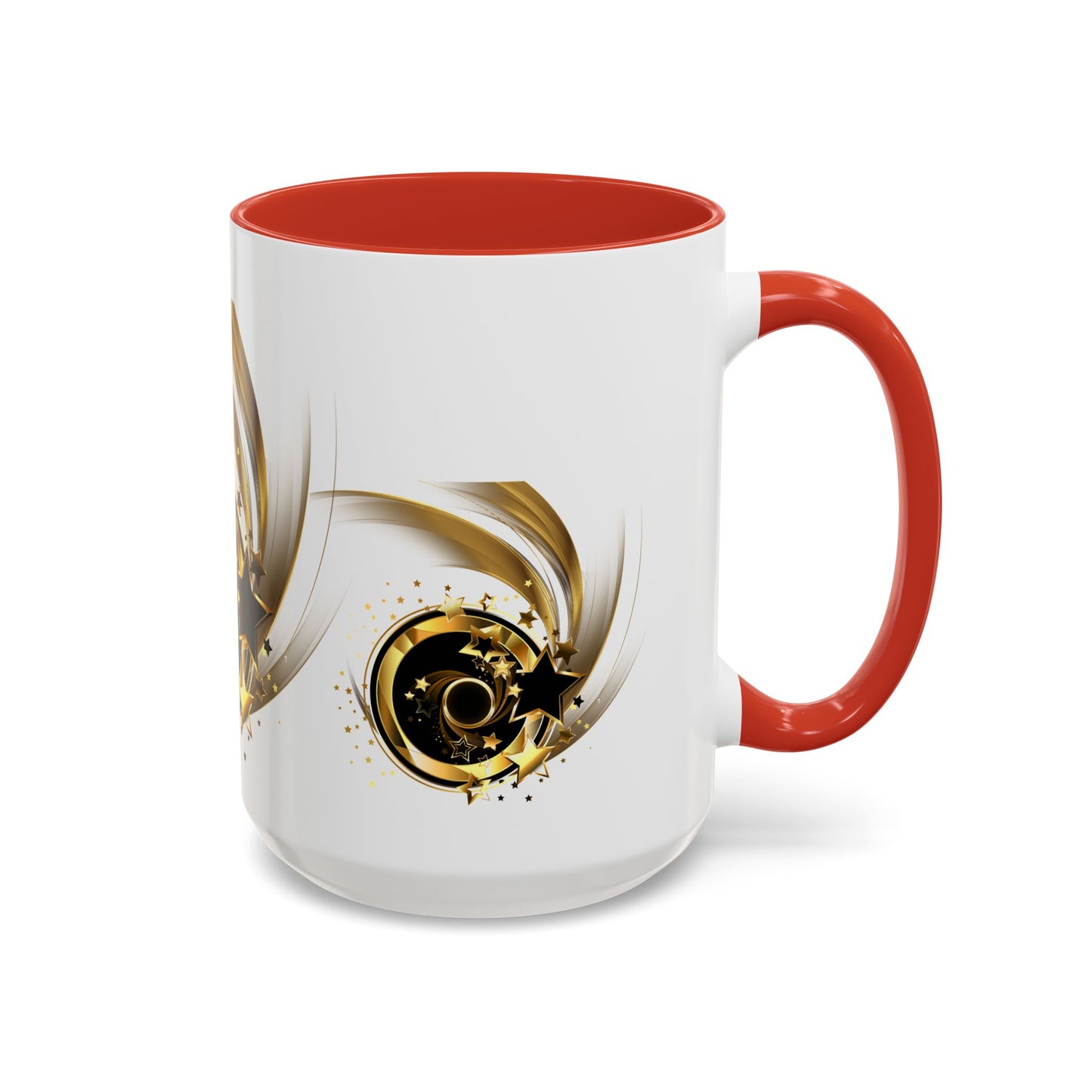 Elegant Gold Swirl Accent Coffee Mug - Perfect for Gifts, Home Decor, Office Use, Celebration, or Daily Rituals