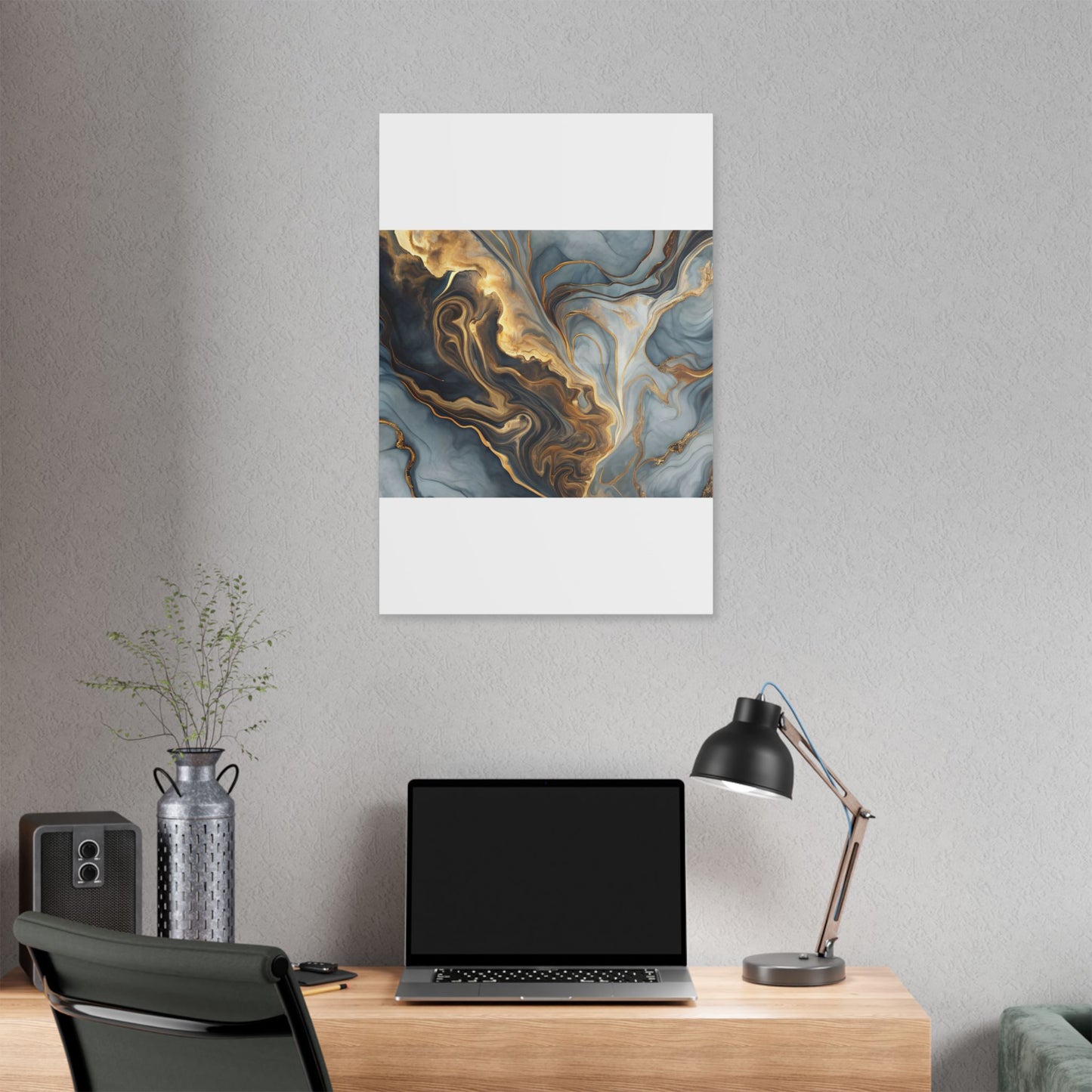 Elegant Marble Artwork, Stretched Canvas Wall Art, Modern Home Decor, Abstract Design, Art for Living Room, Gift for Art Lovers