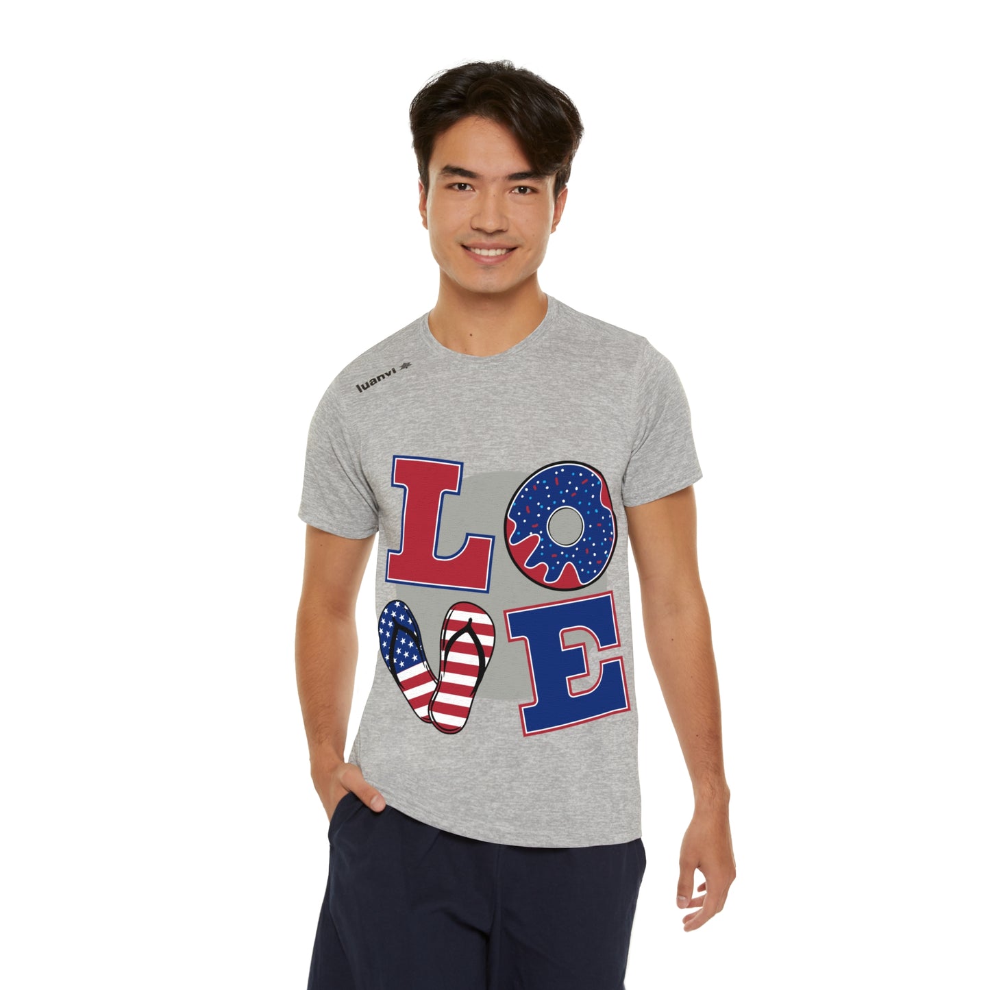 Patriotic Love T-Shirt for Men, Fun Graphic Tee, Valentine's Day Gift, Birthday Shirt, Casual Wear