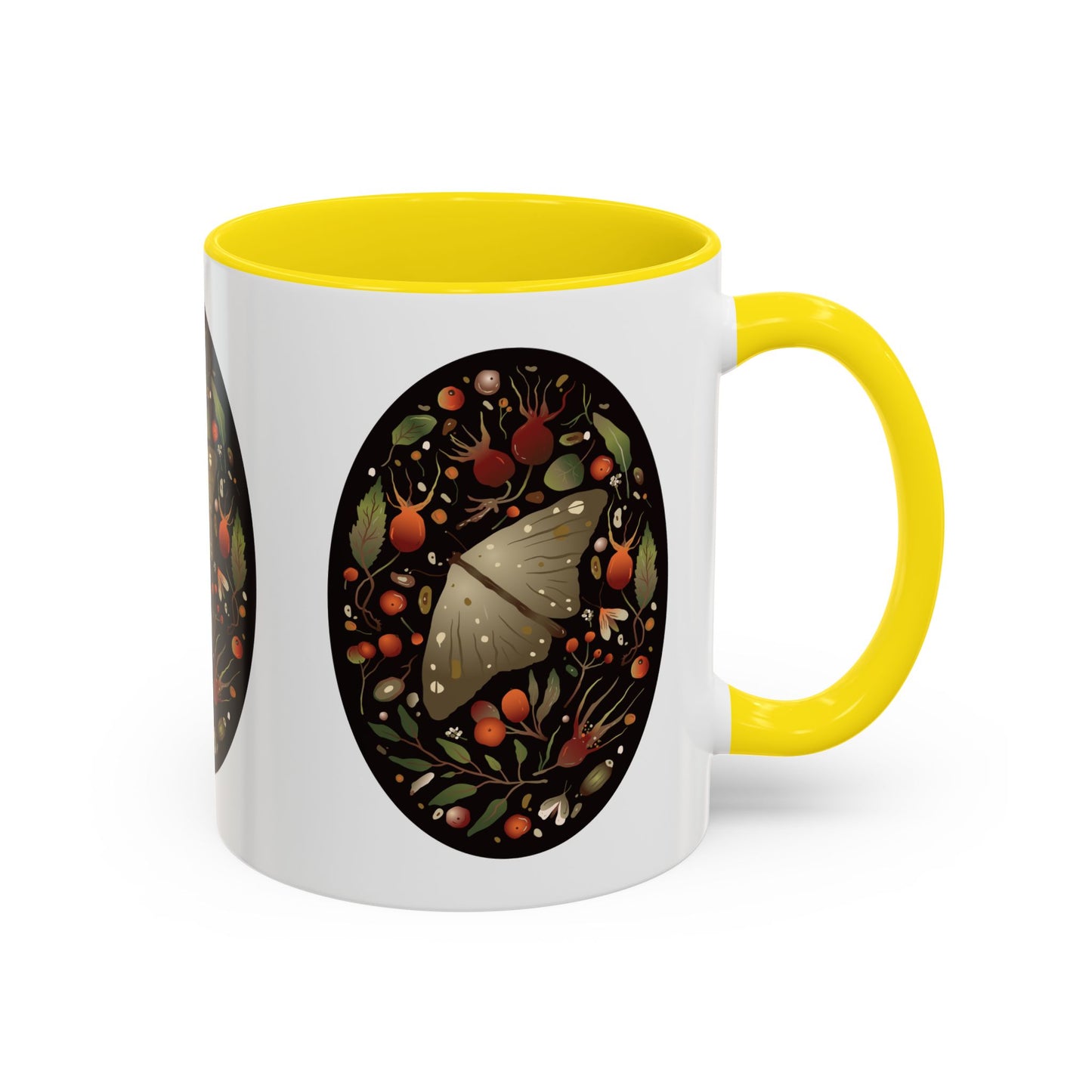 Nature-Inspired Accent Coffee Mug, Butterfly Decorated Mug, Perfect Gift for Nature Lovers, Cozy Home Decor, Birthday, Holiday Gift