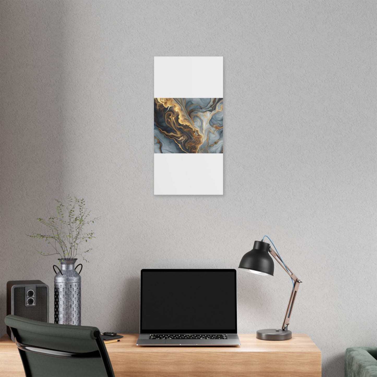 Elegant Marble Artwork, Stretched Canvas Wall Art, Modern Home Decor, Abstract Design, Art for Living Room, Gift for Art Lovers