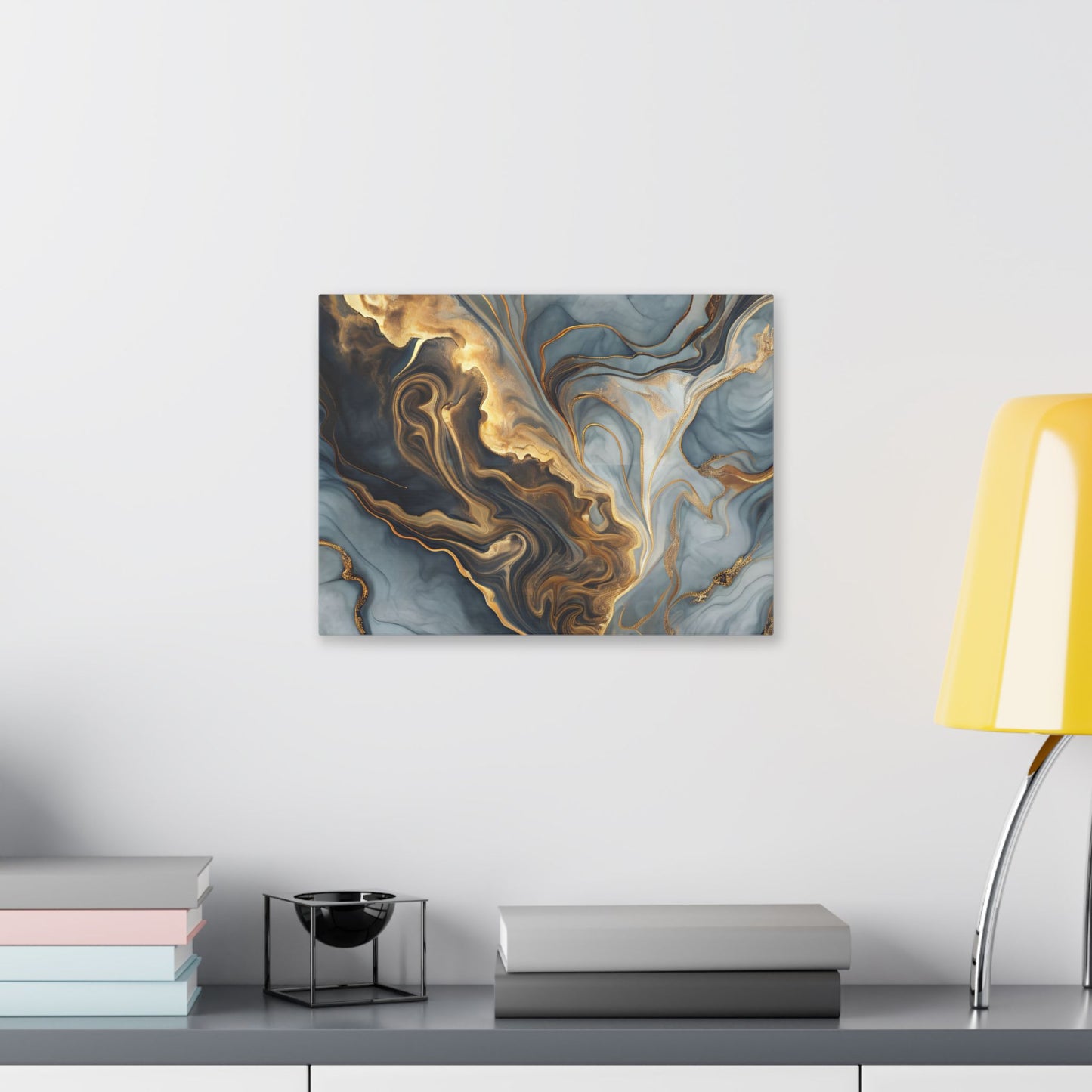 Elegant Marble Artwork, Stretched Canvas Wall Art, Modern Home Decor, Abstract Design, Art for Living Room, Gift for Art Lovers