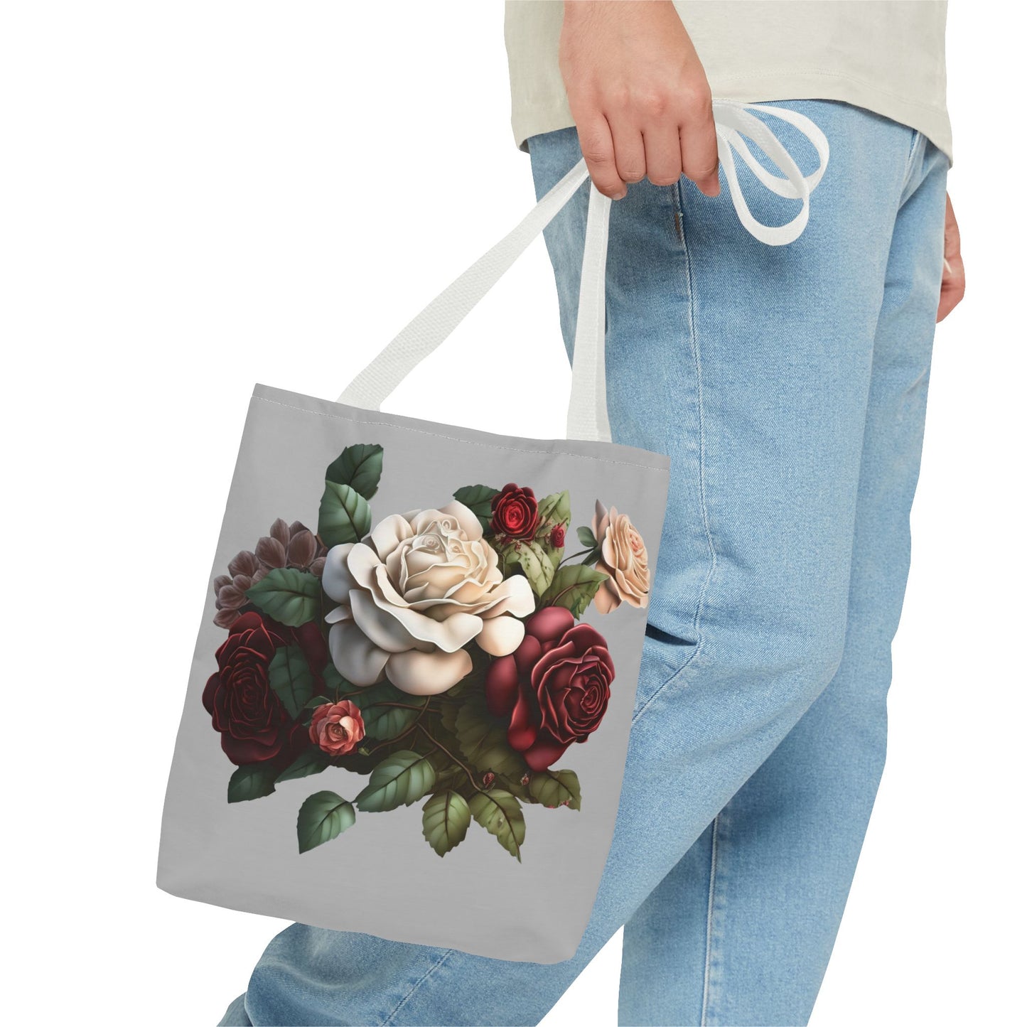 Floral Tote Bag - Elegant Design for Everyday Use, Shopping, Gifts, Mother’s Day, Eco-Friendly Bag