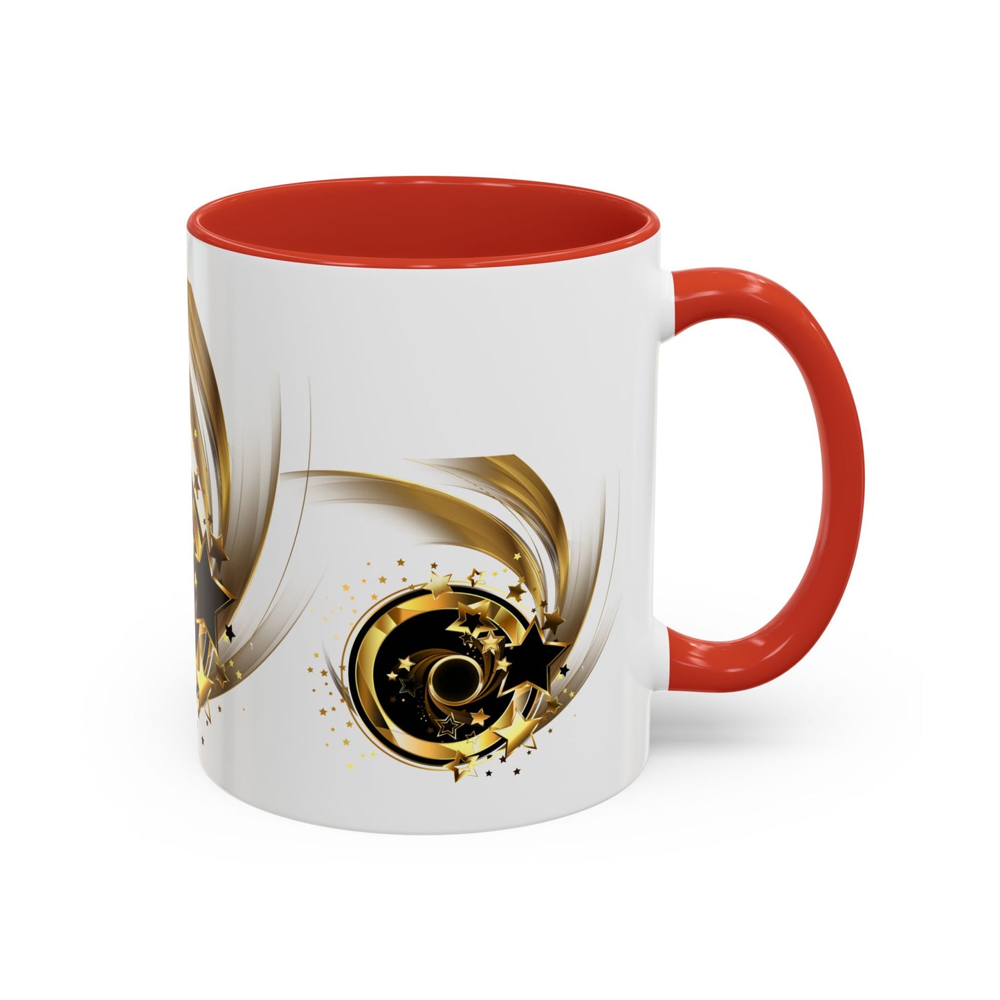 Elegant Gold Swirl Accent Coffee Mug - Perfect for Gifts, Home Decor, Office Use, Celebration, or Daily Rituals