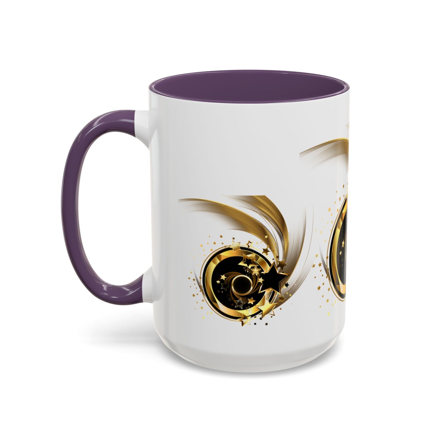 Elegant Gold Swirl Accent Coffee Mug - Perfect for Gifts, Home Decor, Office Use, Celebration, or Daily Rituals