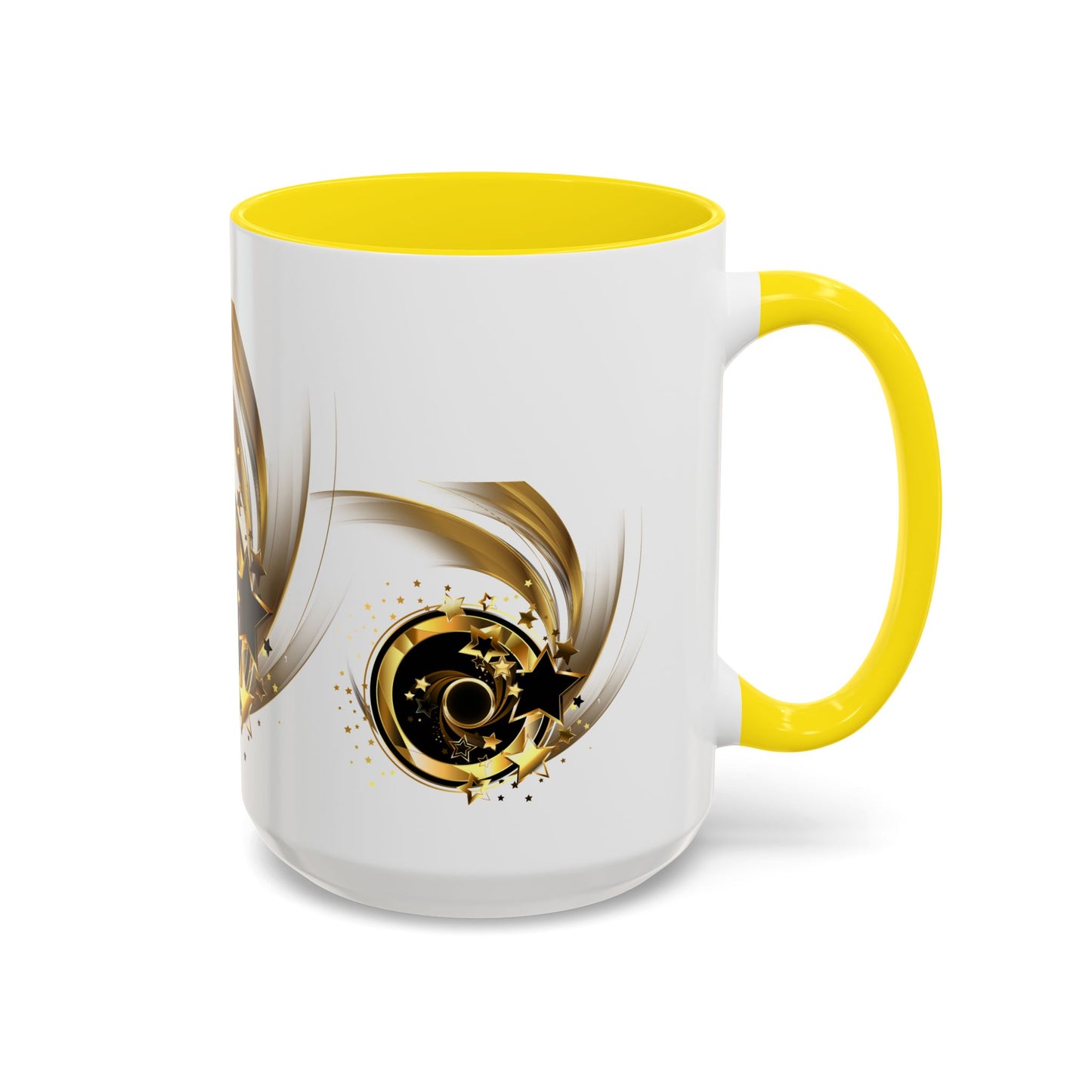 Elegant Gold Swirl Accent Coffee Mug - Perfect for Gifts, Home Decor, Office Use, Celebration, or Daily Rituals