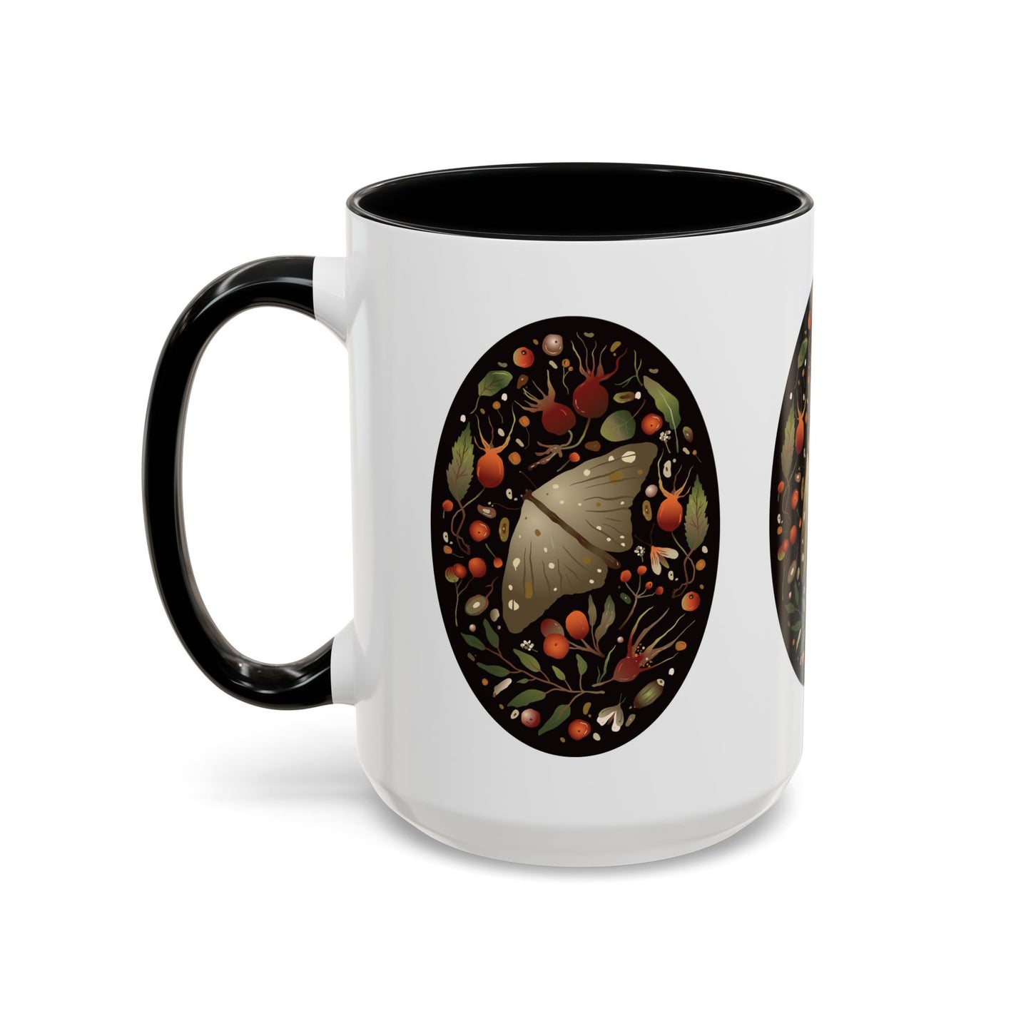 Nature-Inspired Accent Coffee Mug, Butterfly Decorated Mug, Perfect Gift for Nature Lovers, Cozy Home Decor, Birthday, Holiday Gift