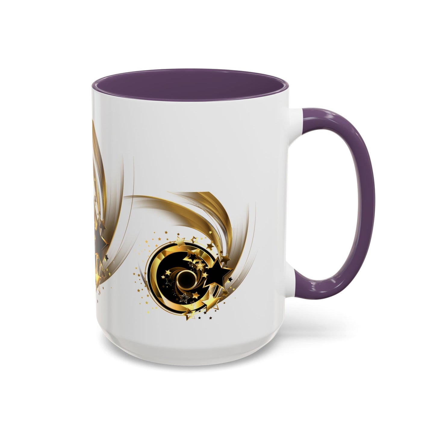 Elegant Gold Swirl Accent Coffee Mug - Perfect for Gifts, Home Decor, Office Use, Celebration, or Daily Rituals