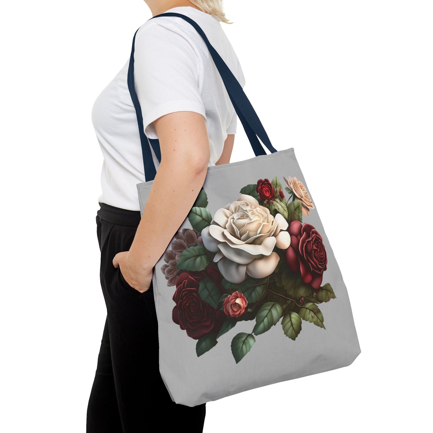Floral Tote Bag - Elegant Design for Everyday Use, Shopping, Gifts, Mother’s Day, Eco-Friendly Bag