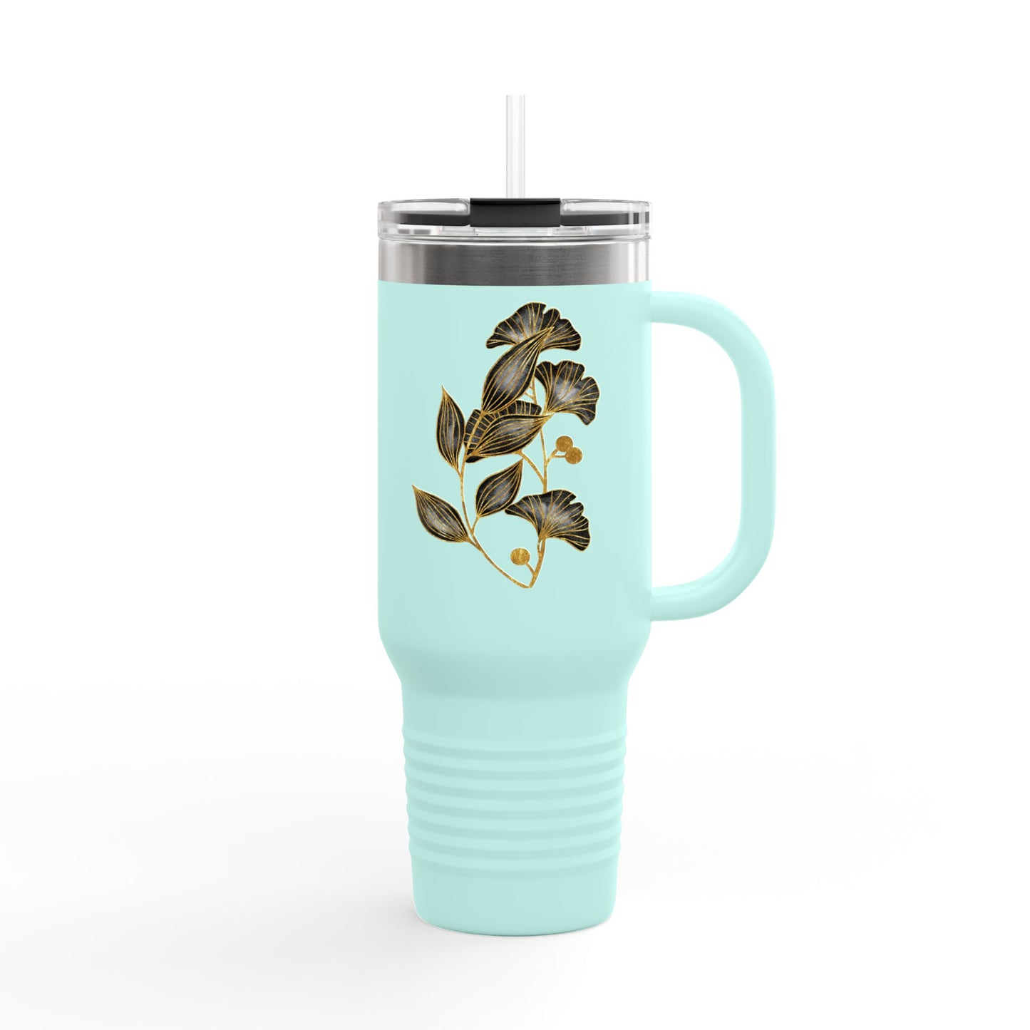 Stylish Insulated Travel Mug, 40oz - Perfect for Commutes, Road Trips, and Everyday Hydration, Gift for Coffee Lovers, Floral Design