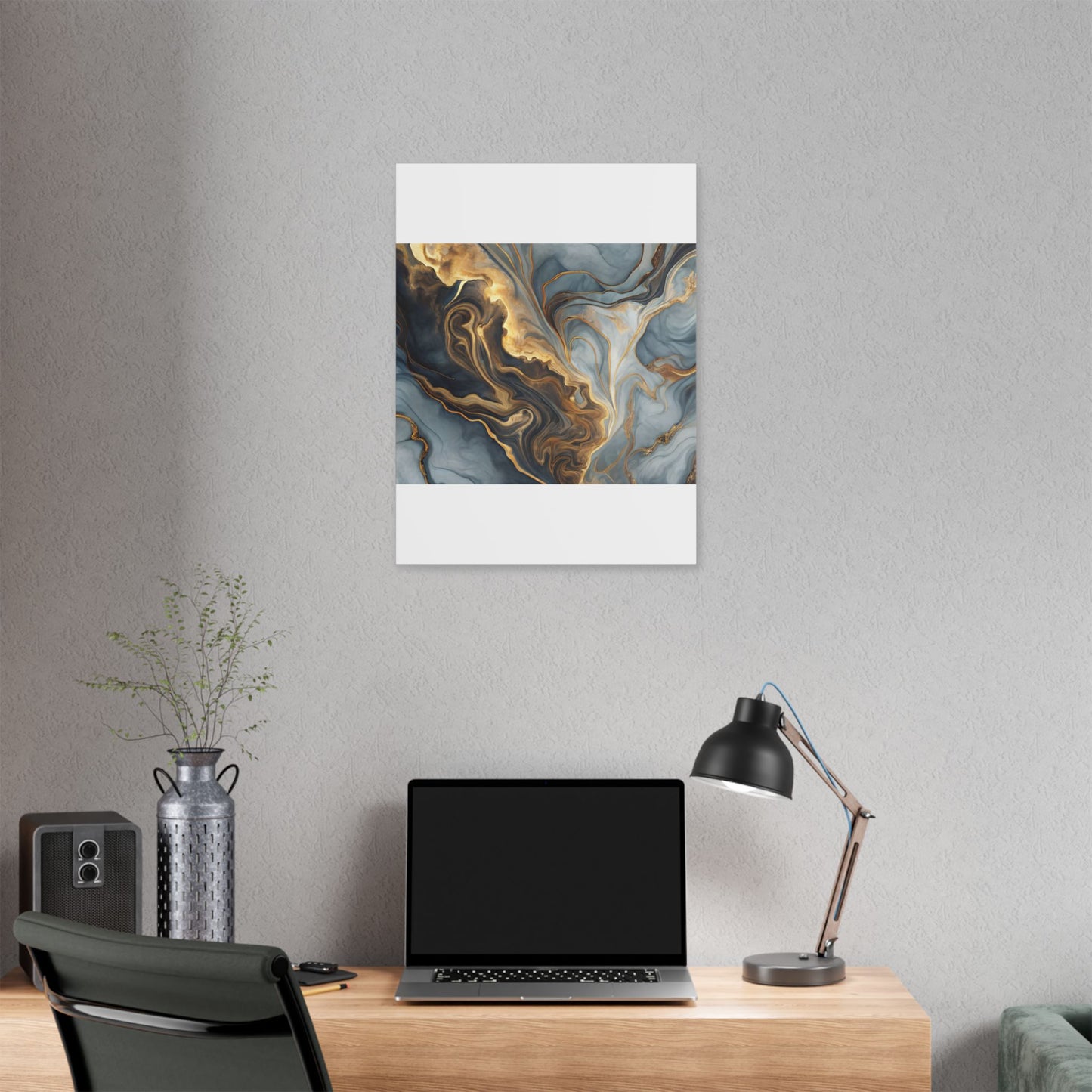 Elegant Marble Artwork, Stretched Canvas Wall Art, Modern Home Decor, Abstract Design, Art for Living Room, Gift for Art Lovers