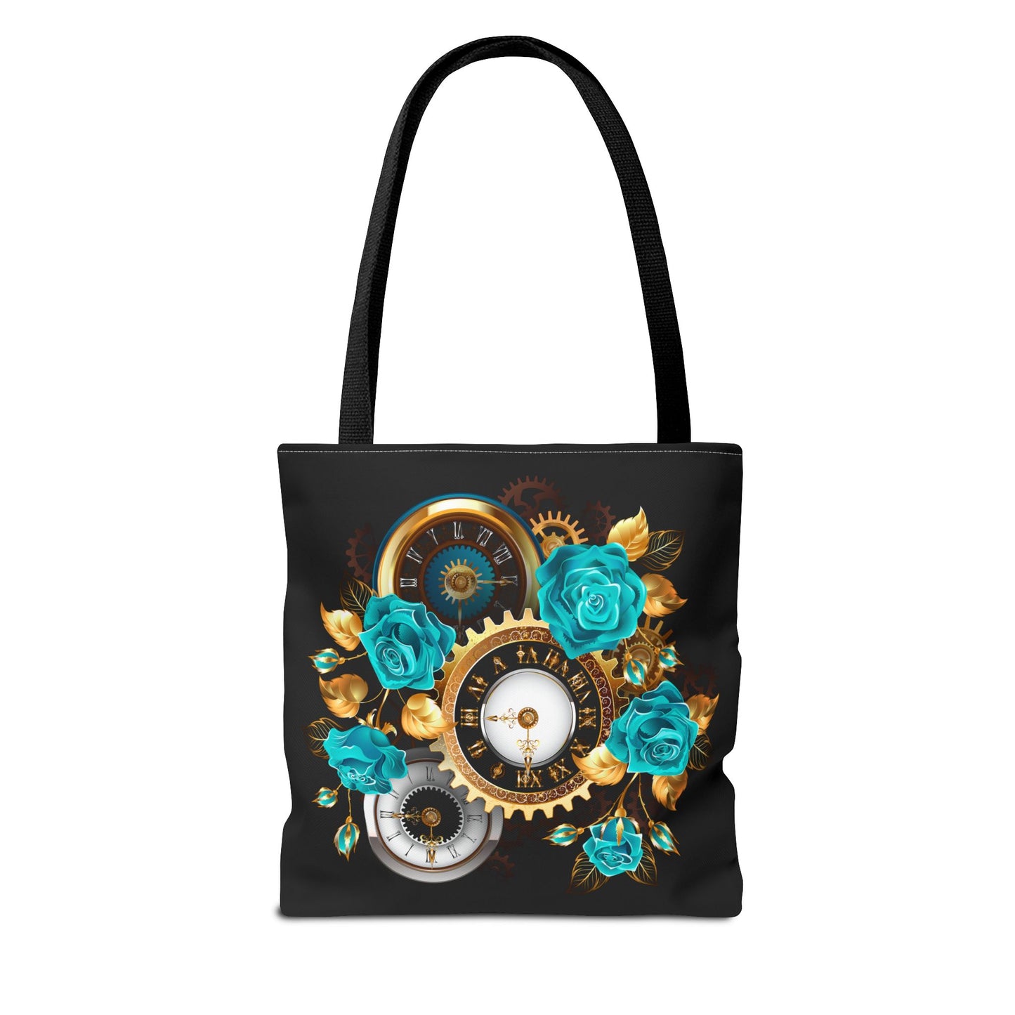 Steampunk Floral Tote Bag, Stylish Everyday Carryall, Gift for Her, Eco-Friendly Reusable Bag, Perfect for Shopping & Travel