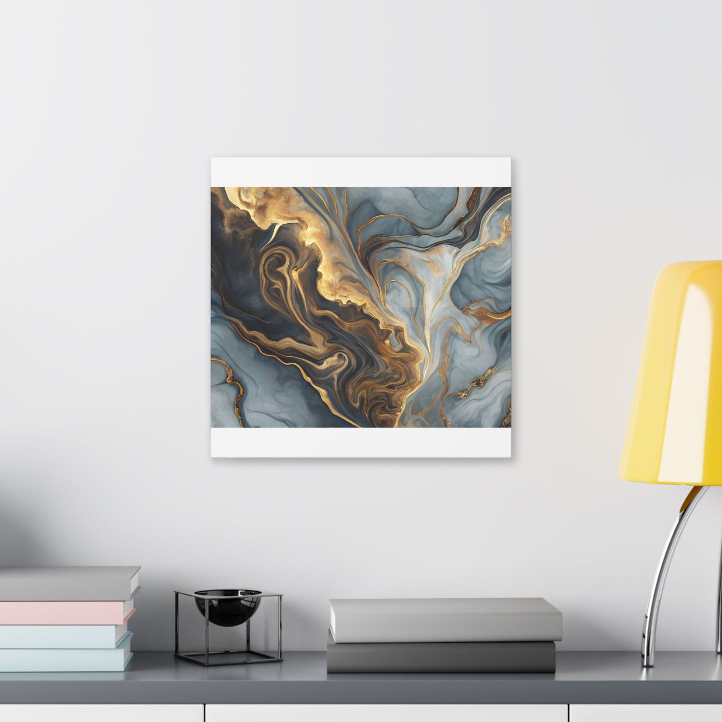 Elegant Marble Artwork, Stretched Canvas Wall Art, Modern Home Decor, Abstract Design, Art for Living Room, Gift for Art Lovers