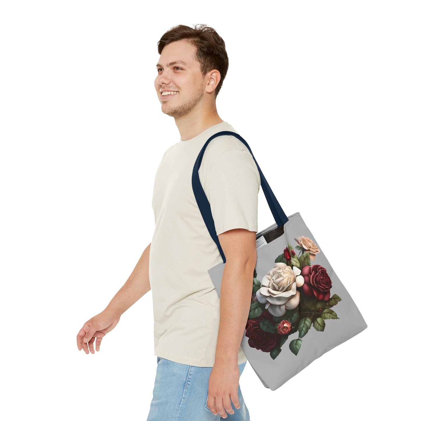 Floral Tote Bag - Elegant Design for Everyday Use, Shopping, Gifts, Mother’s Day, Eco-Friendly Bag