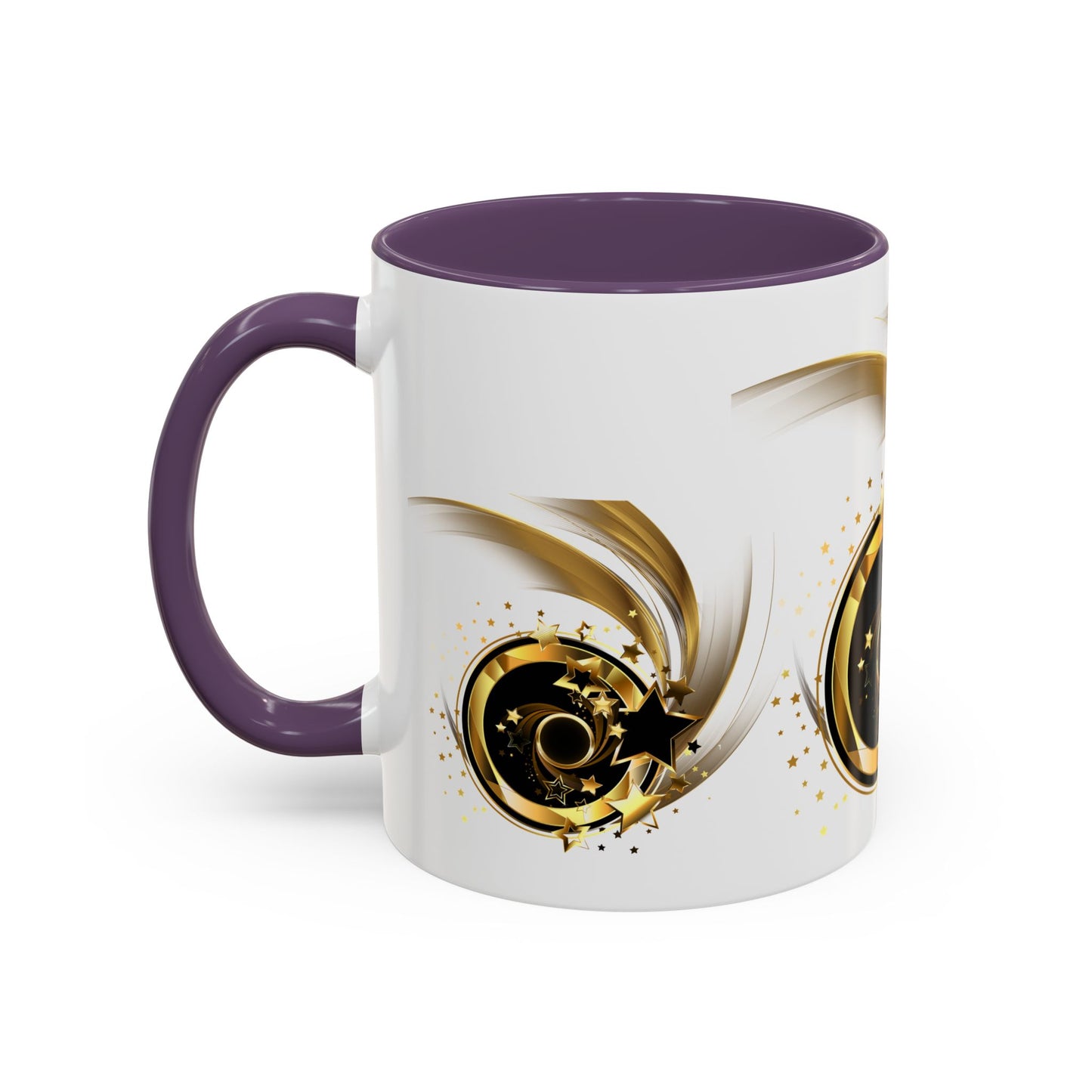 Elegant Gold Swirl Accent Coffee Mug - Perfect for Gifts, Home Decor, Office Use, Celebration, or Daily Rituals
