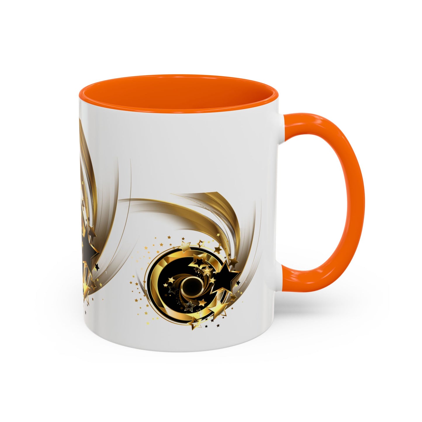 Elegant Gold Swirl Accent Coffee Mug - Perfect for Gifts, Home Decor, Office Use, Celebration, or Daily Rituals