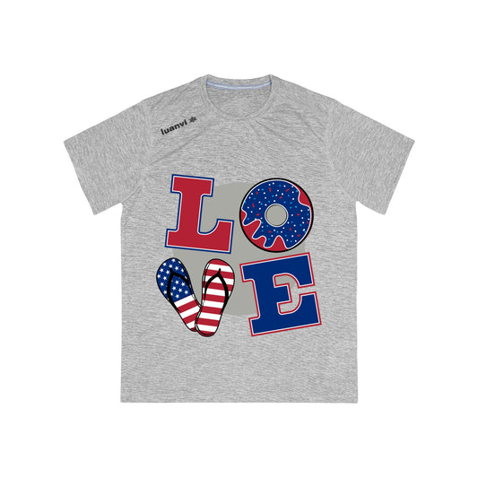 Patriotic Love T-Shirt for Men, Fun Graphic Tee, Valentine's Day Gift, Birthday Shirt, Casual Wear
