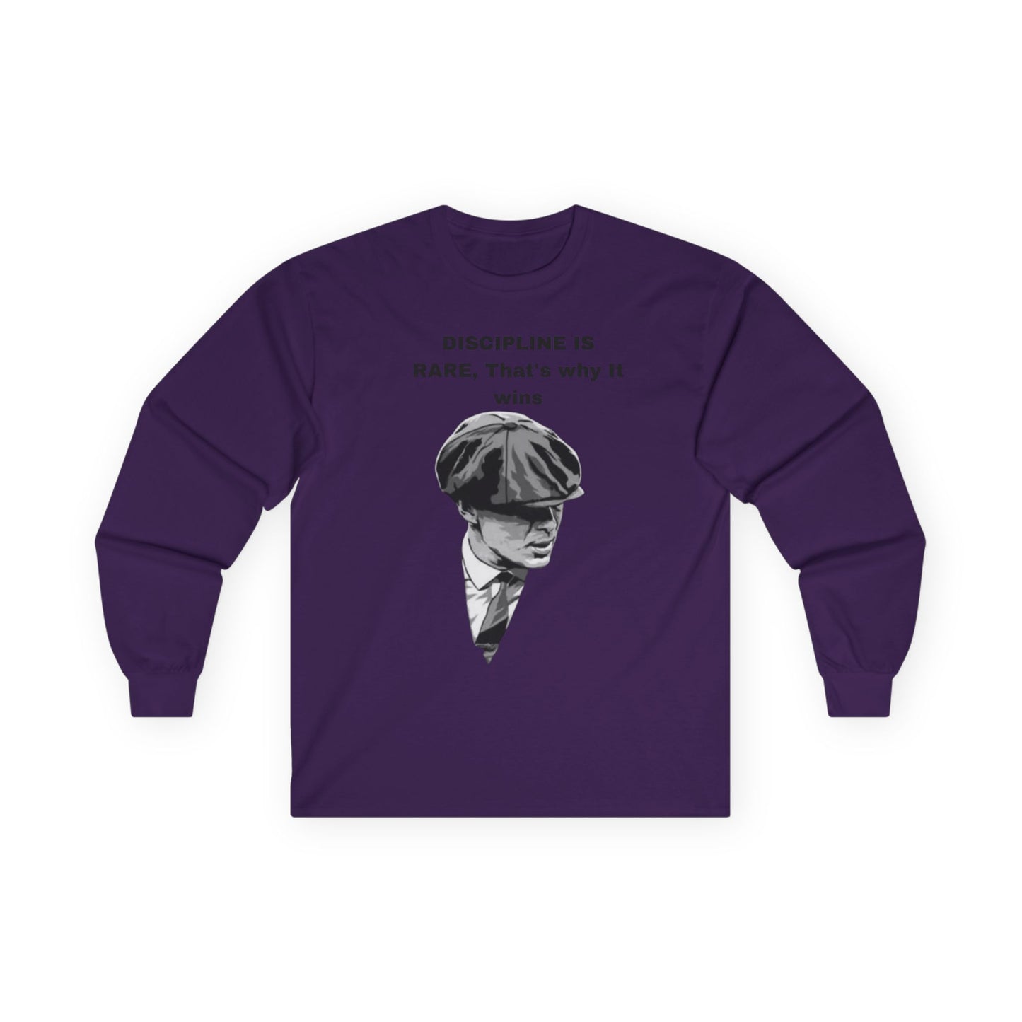 Inspirational Long Sleeve Tee - Discipline is Rare, Motivation Shirt, Gift for Students, Trendy Graphic Tee, Unisex Casual Wear