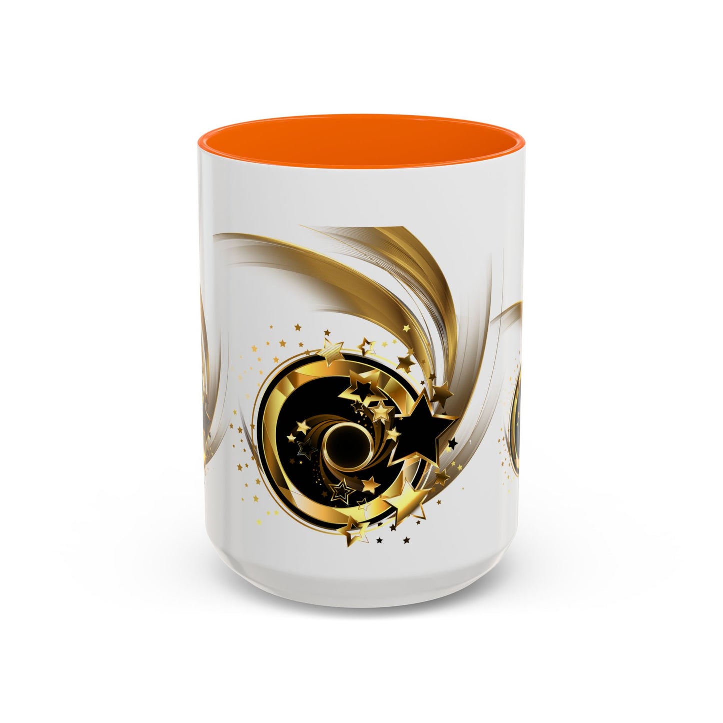 Elegant Gold Swirl Accent Coffee Mug - Perfect for Gifts, Home Decor, Office Use, Celebration, or Daily Rituals