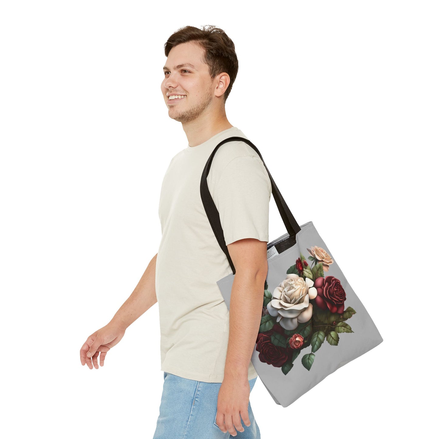 Floral Tote Bag - Elegant Design for Everyday Use, Shopping, Gifts, Mother’s Day, Eco-Friendly Bag