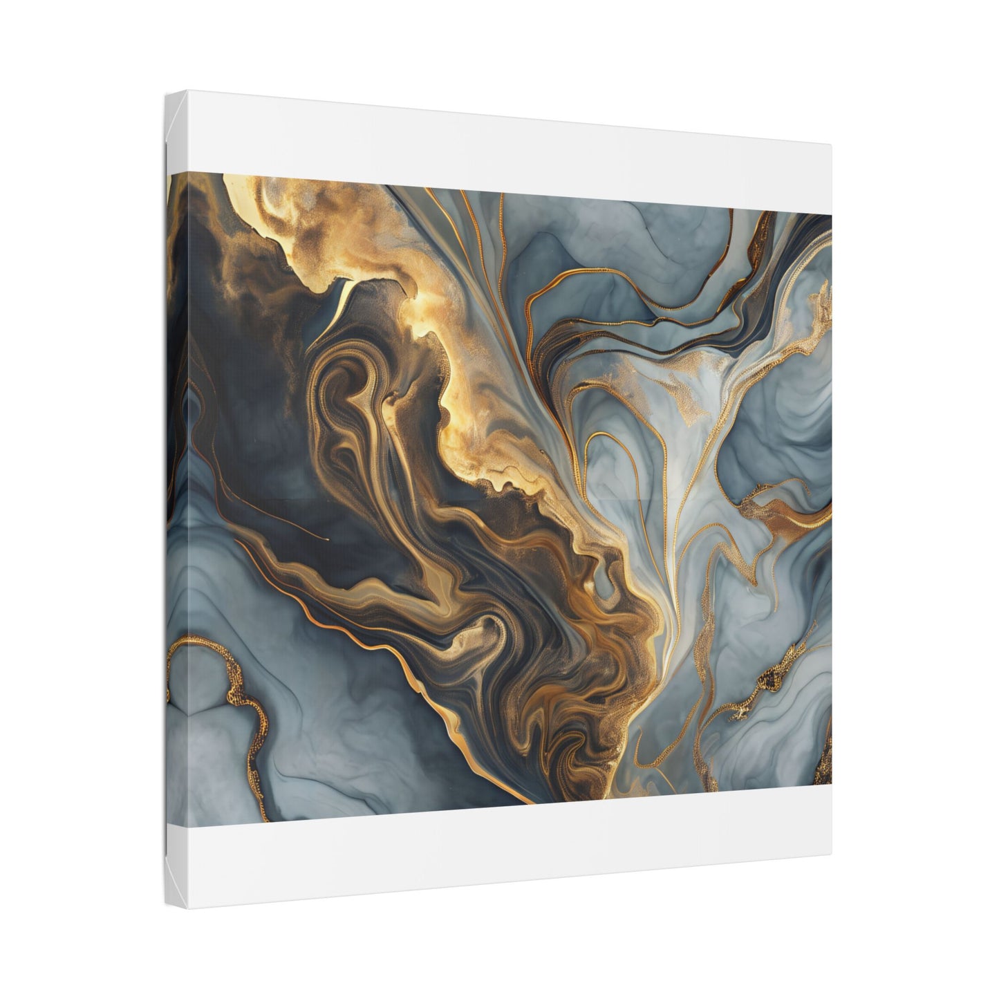 Elegant Marble Artwork, Stretched Canvas Wall Art, Modern Home Decor, Abstract Design, Art for Living Room, Gift for Art Lovers