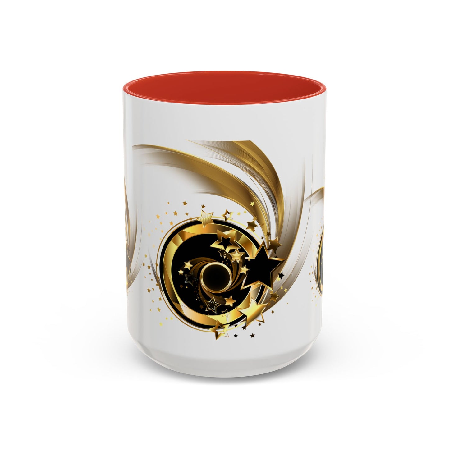 Elegant Gold Swirl Accent Coffee Mug - Perfect for Gifts, Home Decor, Office Use, Celebration, or Daily Rituals