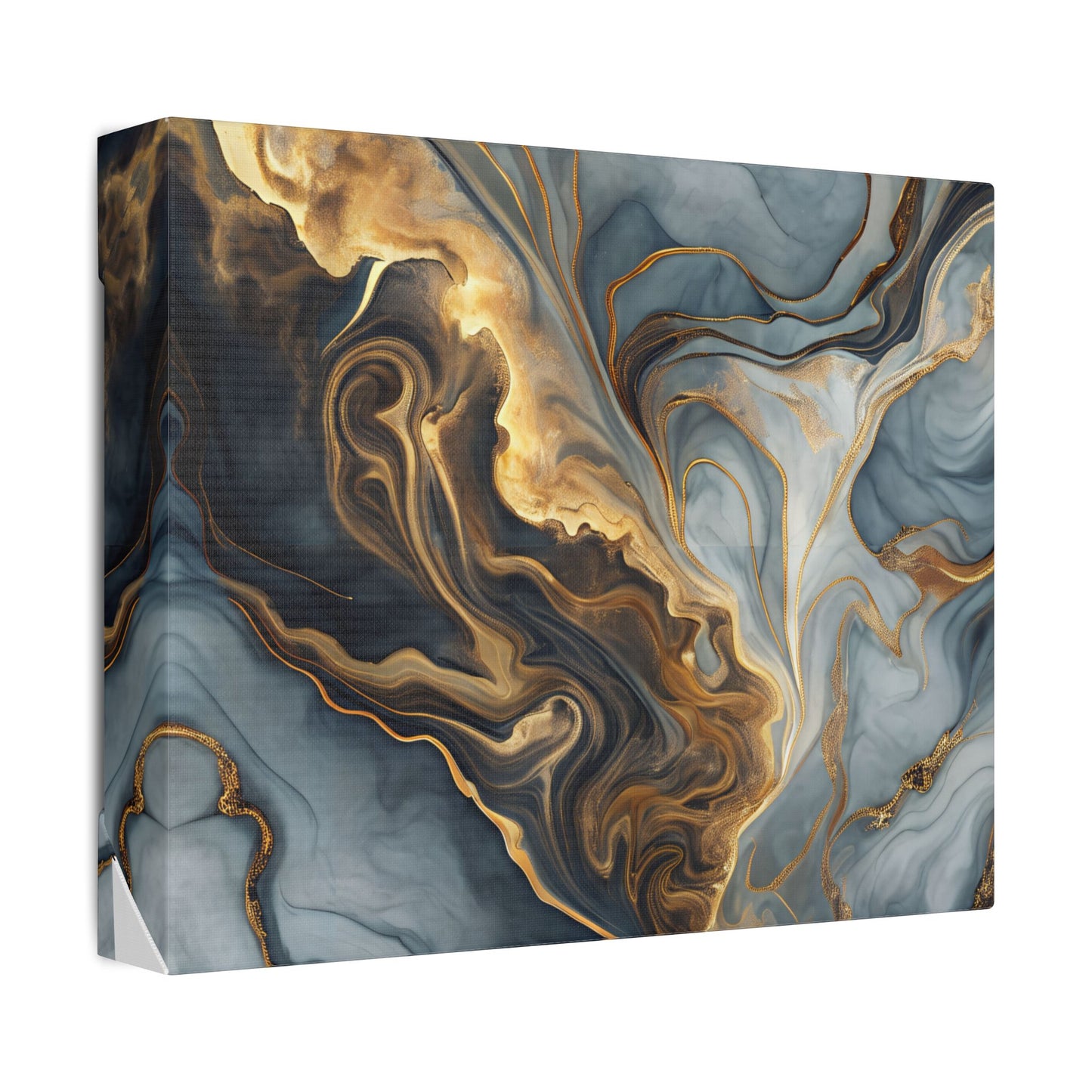 Elegant Marble Artwork, Stretched Canvas Wall Art, Modern Home Decor, Abstract Design, Art for Living Room, Gift for Art Lovers