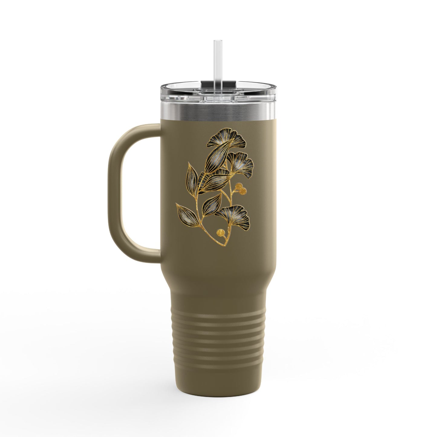 Stylish Insulated Travel Mug, 40oz - Perfect for Commutes, Road Trips, and Everyday Hydration, Gift for Coffee Lovers, Floral Design