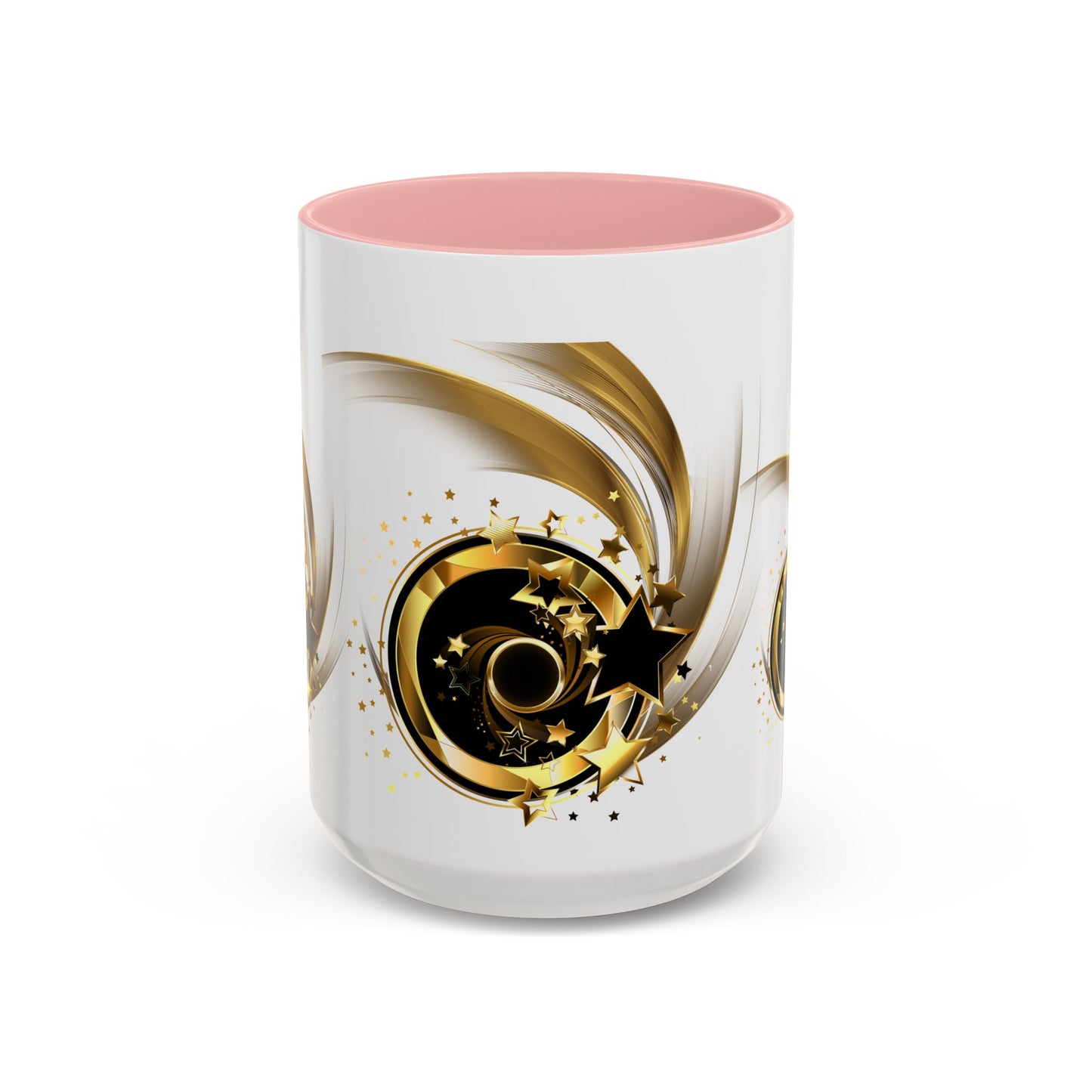 Elegant Gold Swirl Accent Coffee Mug - Perfect for Gifts, Home Decor, Office Use, Celebration, or Daily Rituals
