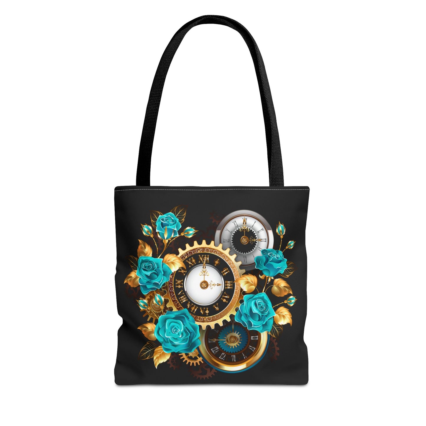 Steampunk Floral Tote Bag, Stylish Everyday Carryall, Gift for Her, Eco-Friendly Reusable Bag, Perfect for Shopping & Travel