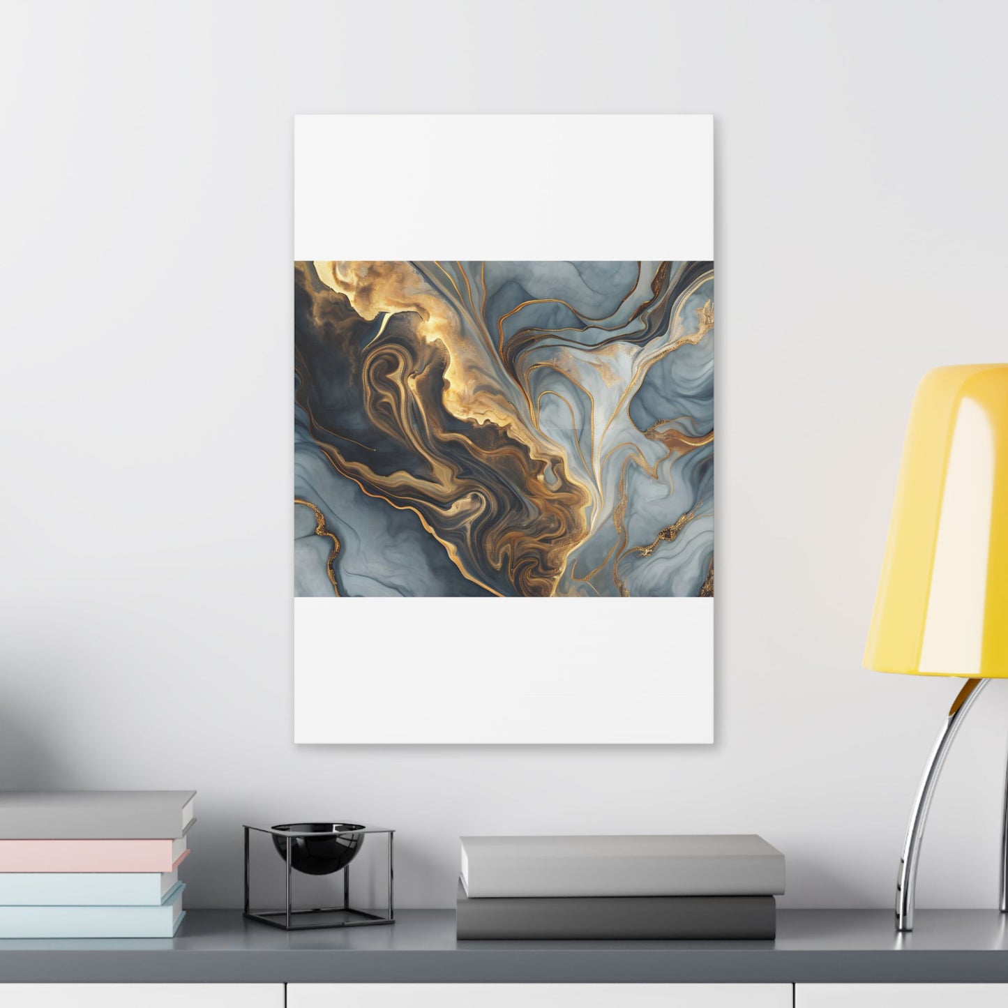 Elegant Marble Artwork, Stretched Canvas Wall Art, Modern Home Decor, Abstract Design, Art for Living Room, Gift for Art Lovers