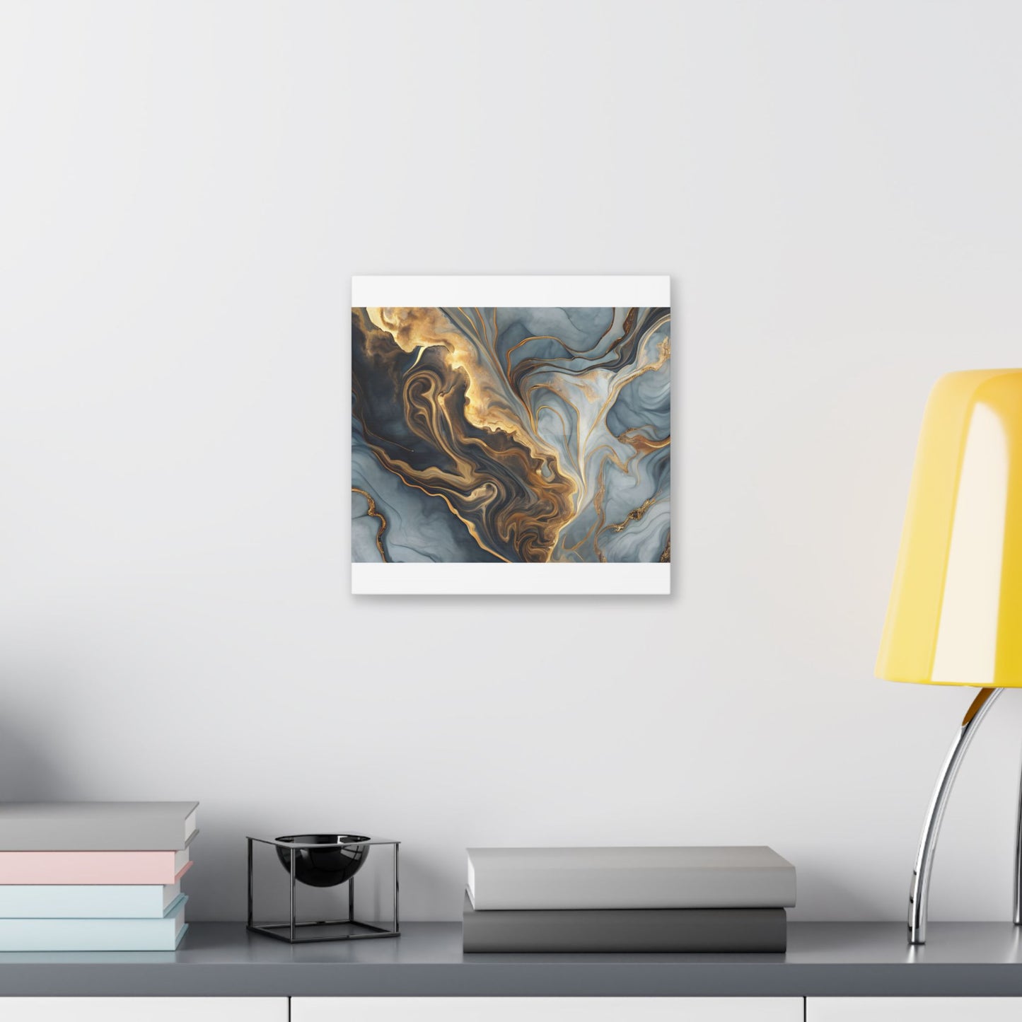 Elegant Marble Artwork, Stretched Canvas Wall Art, Modern Home Decor, Abstract Design, Art for Living Room, Gift for Art Lovers